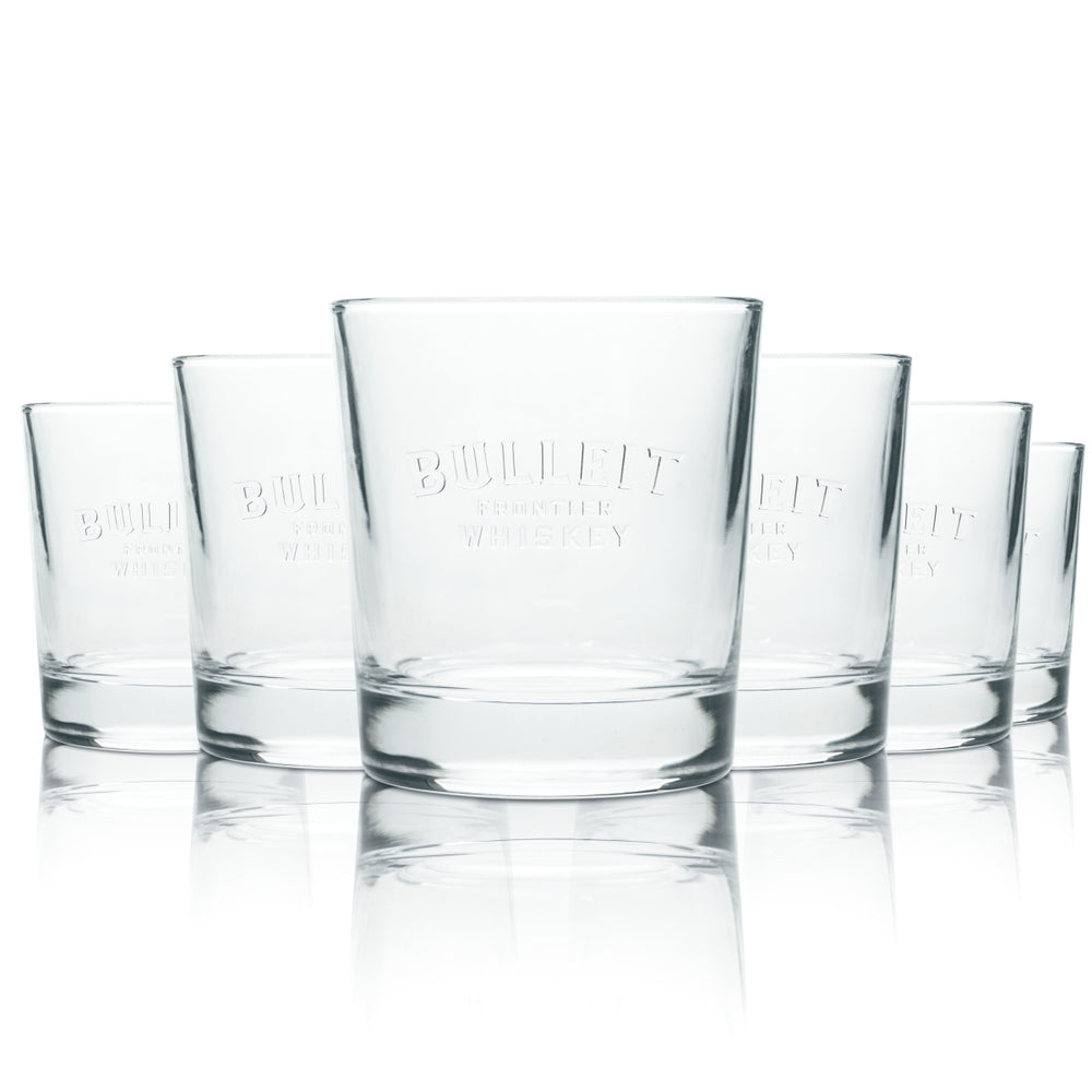 6 verres à whisky Bulleit 0,2 l, verres à long drink Bourbon Relief Contour, bar