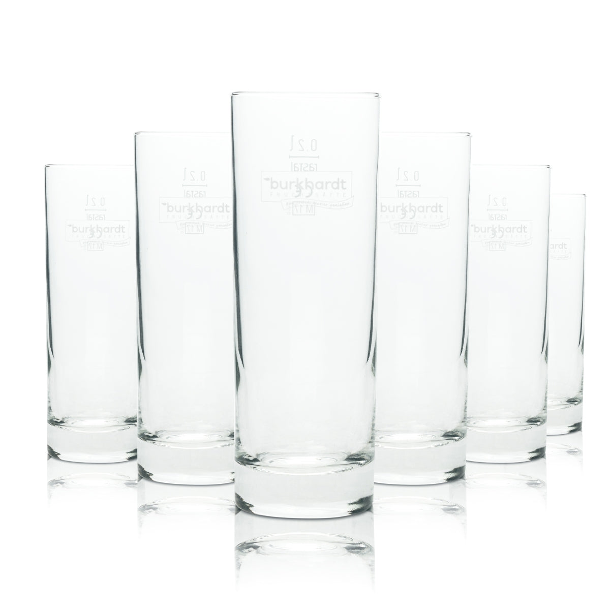 6x Burkhardt Verre à jus 0,2 l Gobelet Verres à boire Hôtel Gastronomie calibré Highball