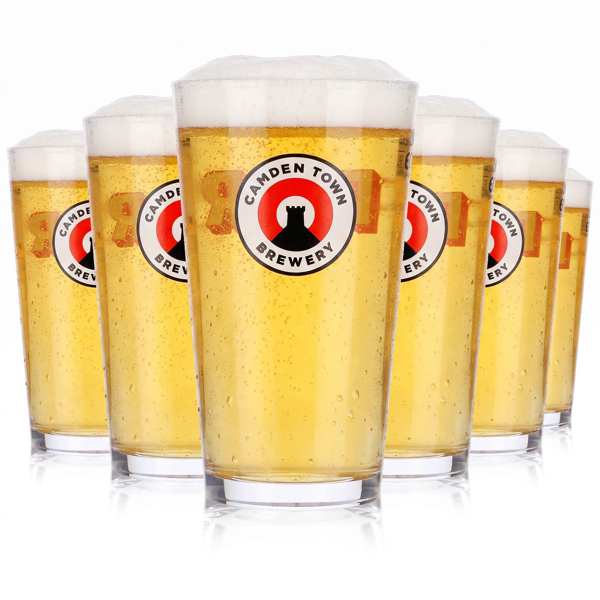 Lot de 6 verres à bière Camden Town Brewery de 0,25 l « Willi Becher Beer » (de Londres) (lot de 6)