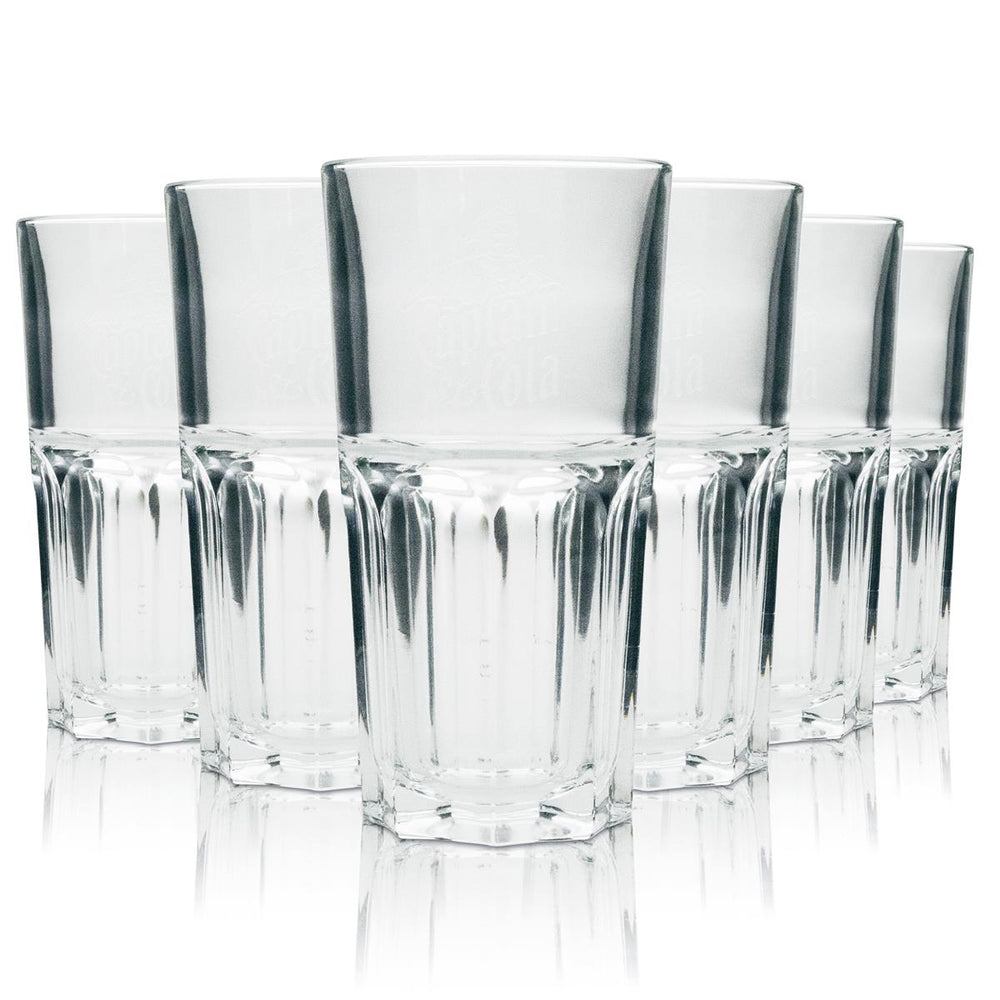 6x Verre à long drink Captain Morgan Rum  Captain Cola blanc 310 ml