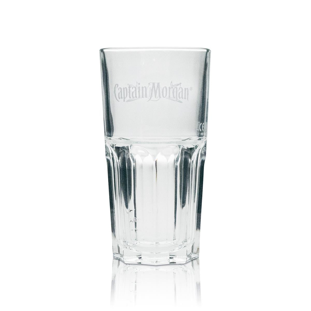 6 verres à long drink Captain Morgan Rum, inscription blanche/logo épée – Vue 2