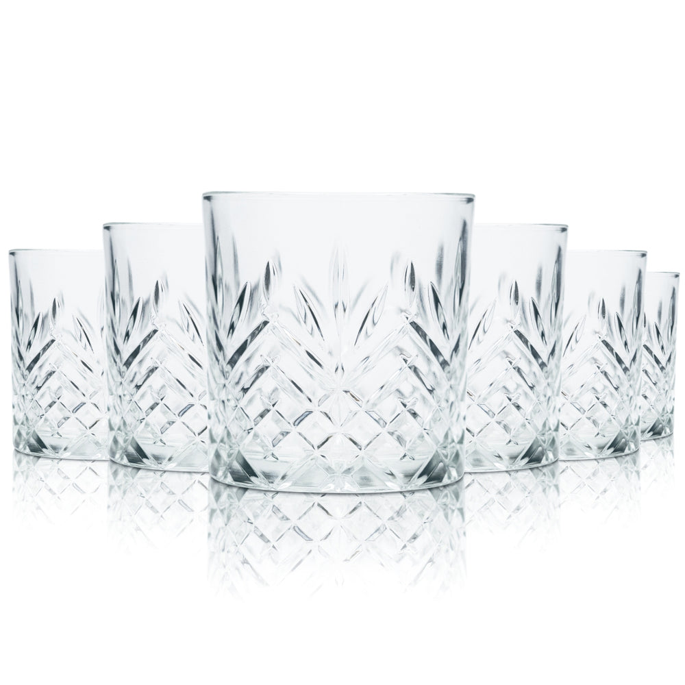 6 verres Cardhu 0,2 l, verre à whisky avec relief, verres à long drink écossais, gastronomie