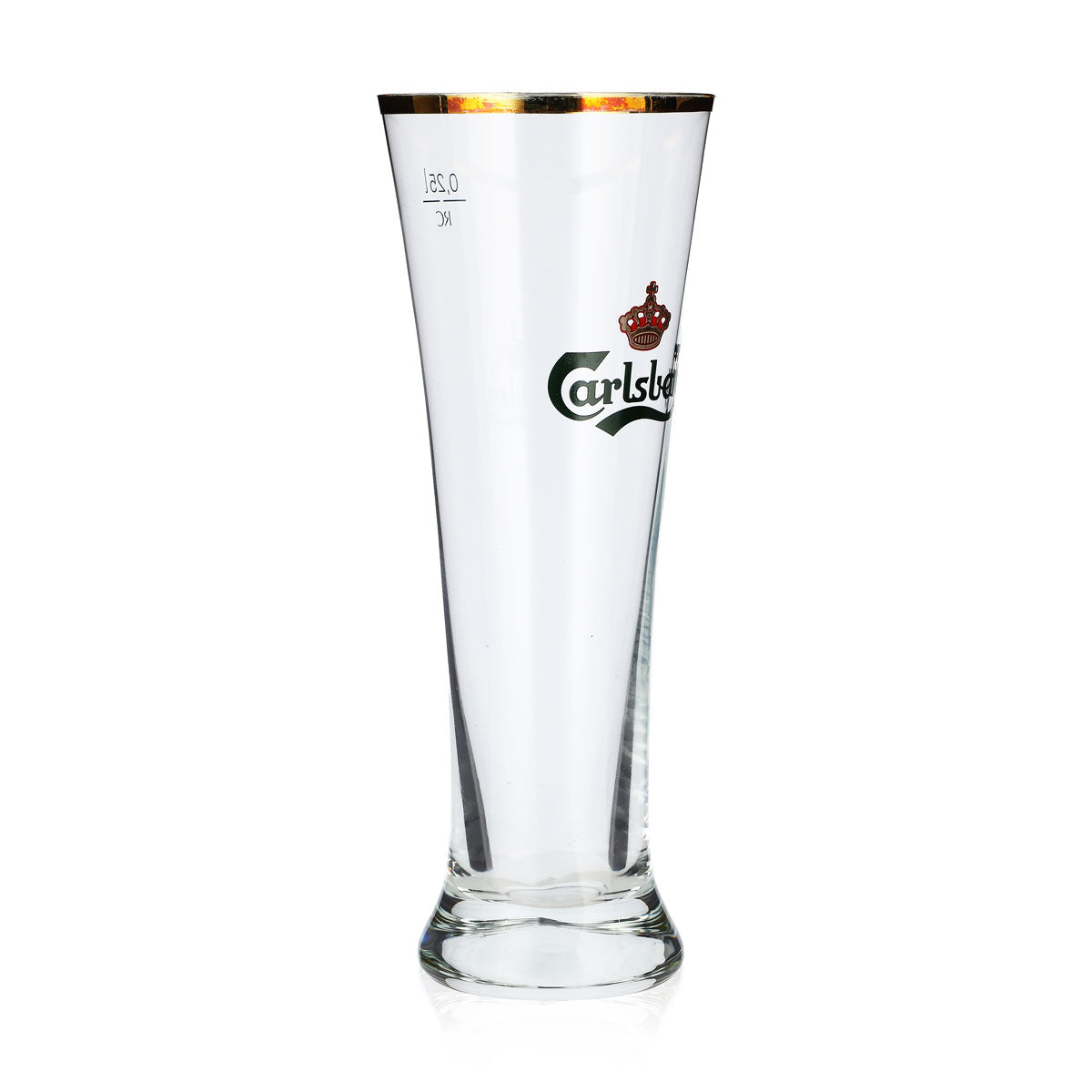 6 verres à bière Carlsberg de 0,25 l, forme tulipe, bord doré (lot de 6) – Vue 3