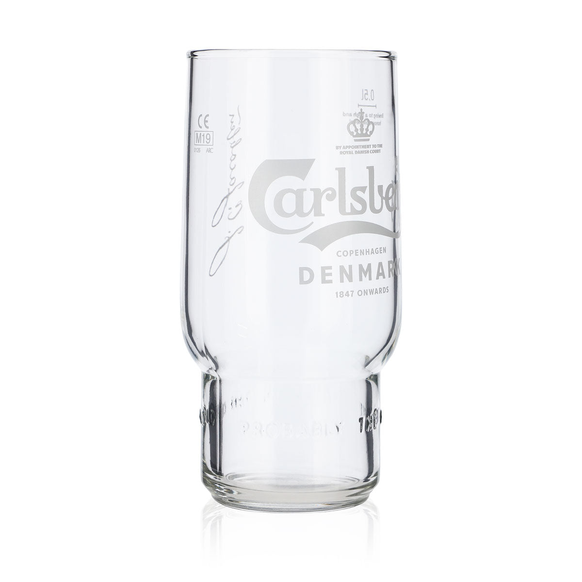 6 verres à bière Carlsberg 0,5 l Verres à bière Tumbler Verre à bière Mug Logo blanc – Vue 3