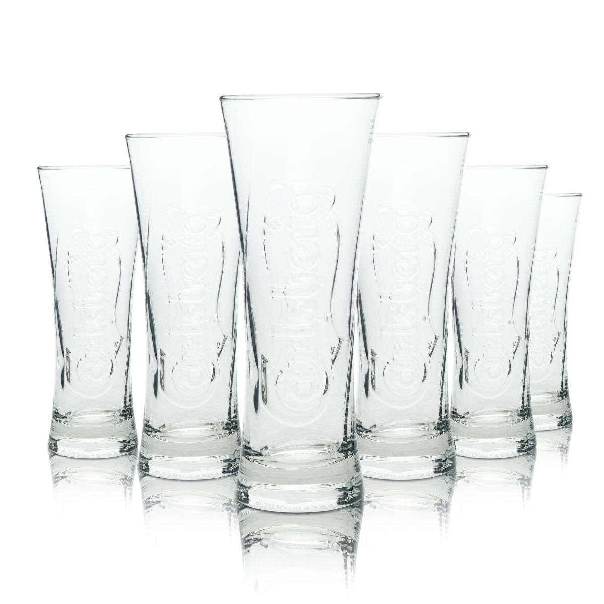6 verres à bière Carlsberg 0,4 l, forme tulipe, calibrés, pour la restauration