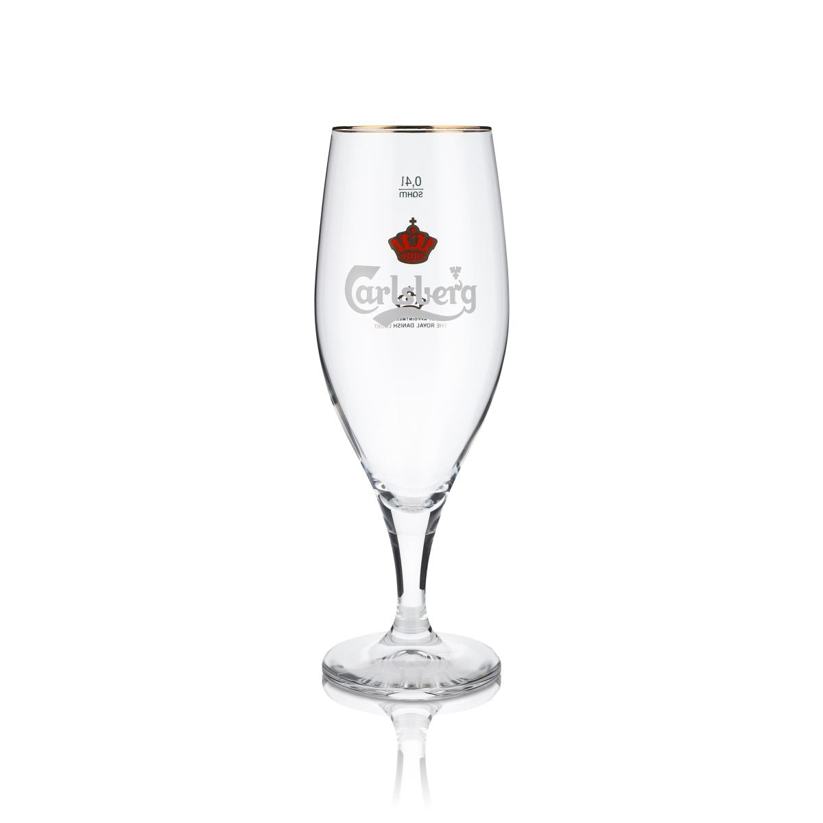 6x verre Carlsberg 0,4l coupe de bière bord doré tulipe champignon ensemble de verres brasserie Danemark – Vue 2