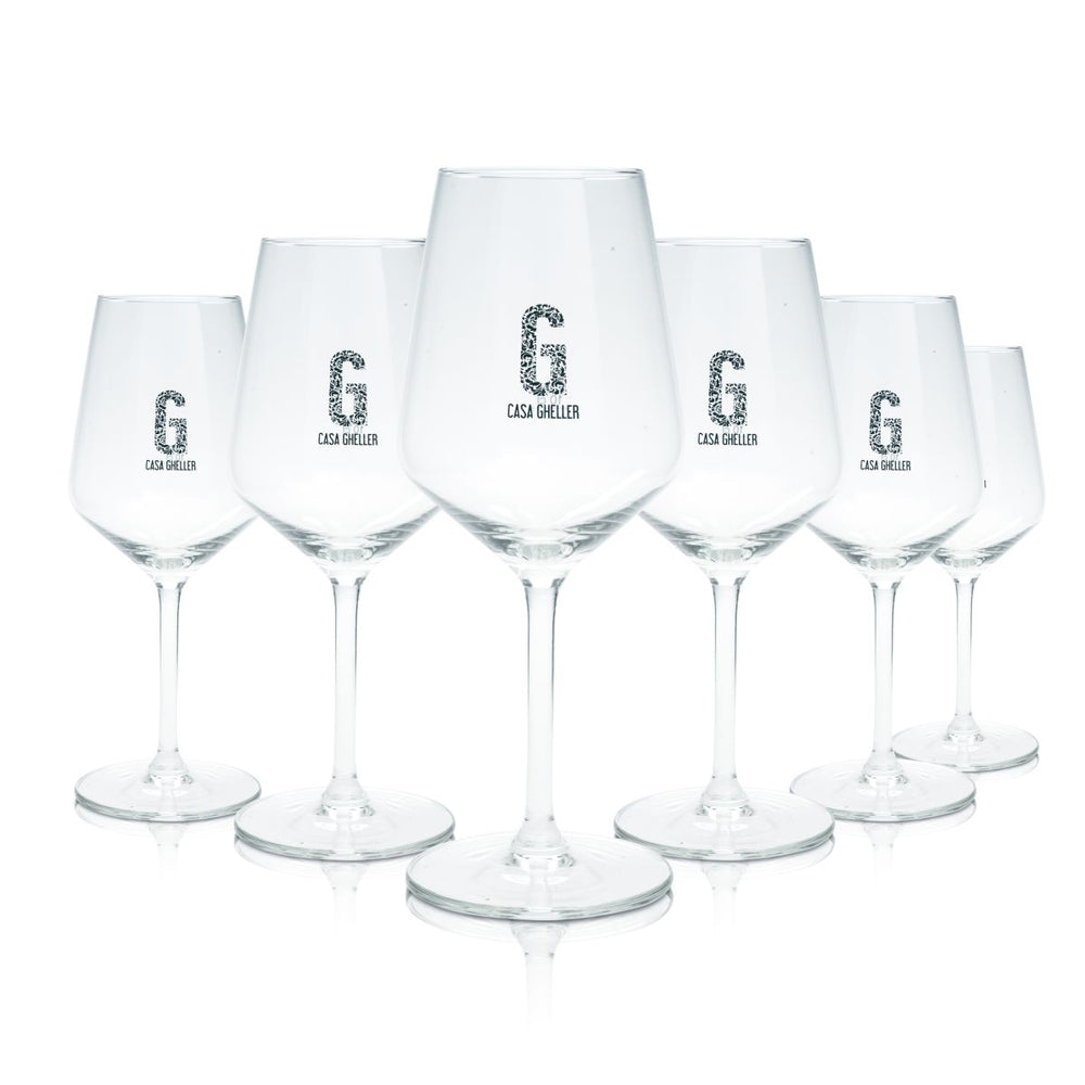 6x Casa Gheller verre 0,375l verre à vin Carre 35 Secco apéritif set de verres à cocktail