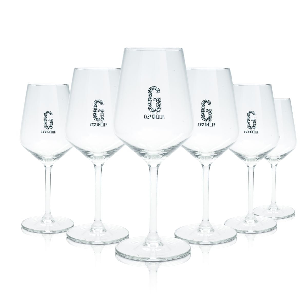 6x Casa Gheller verre 0,375l verre à vin Carre 35 Secco apéritif set de verres à cocktail