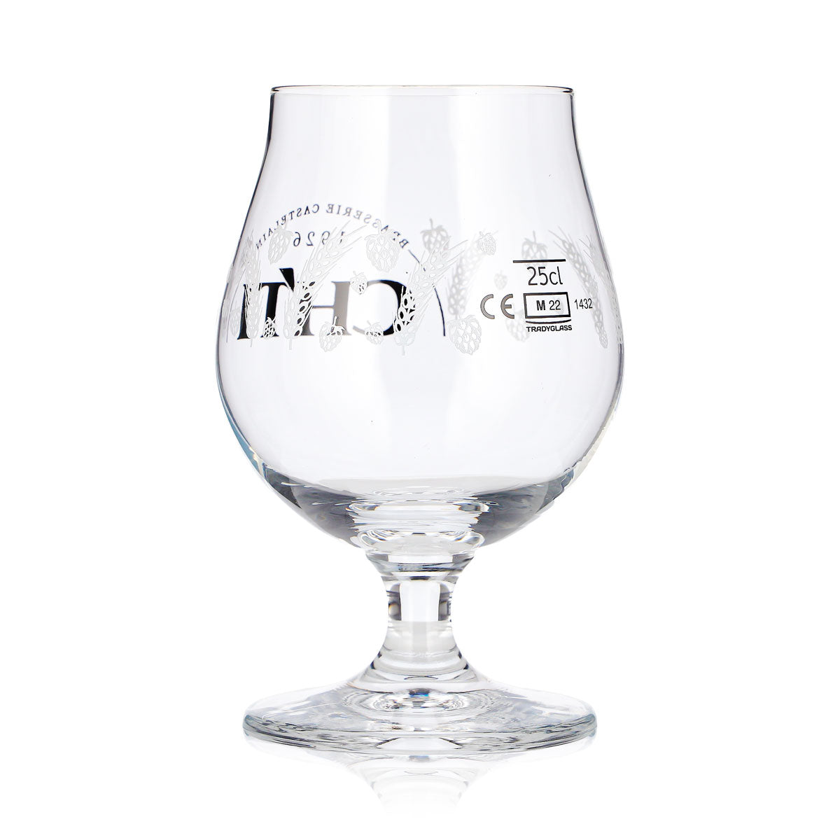 Lot de 6 verres à bière Castelain de 0,25 l, forme tulipe, motif « CH'TI 1926 Weizen » – Vue 5