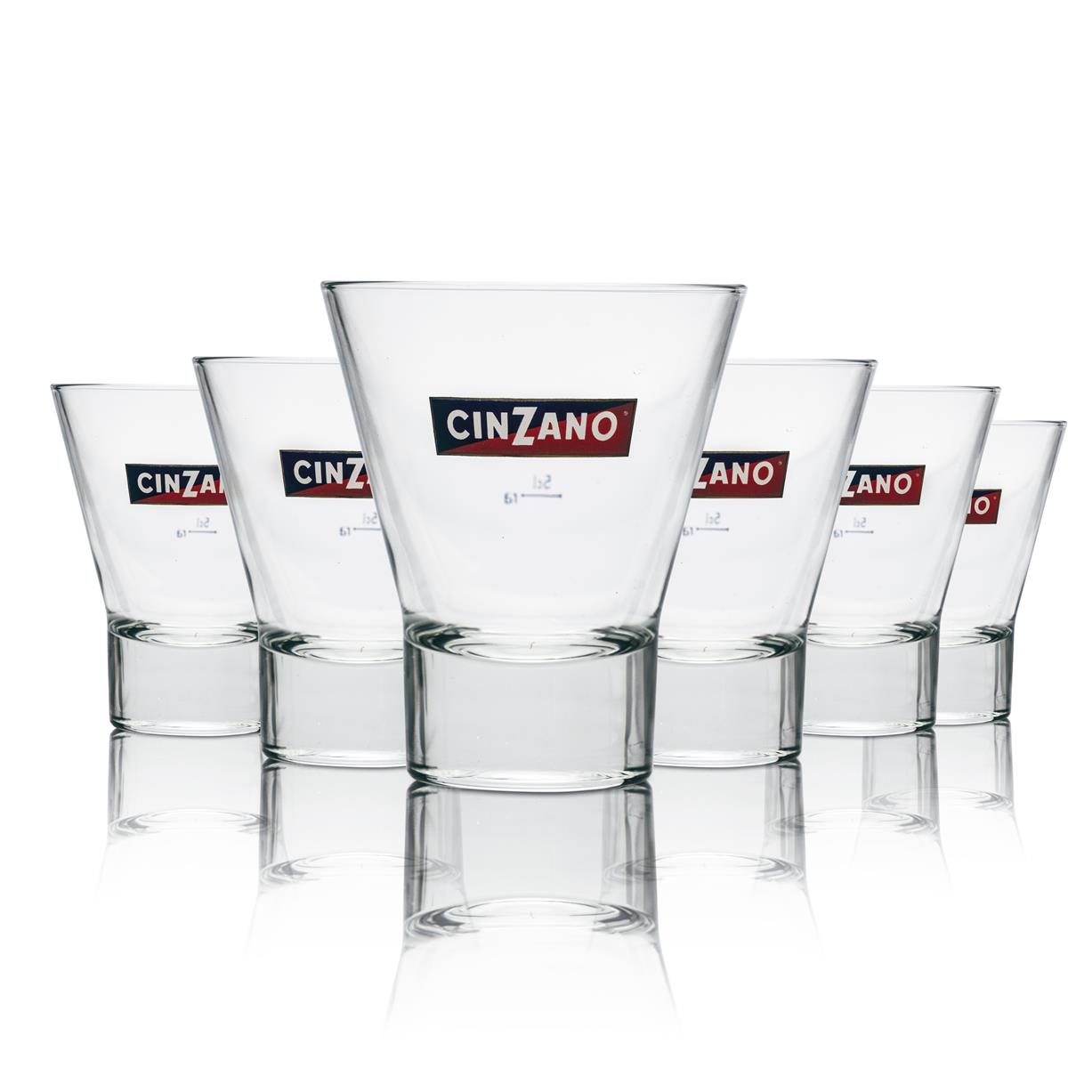 6 verres à liqueur Cinzano Tulipe