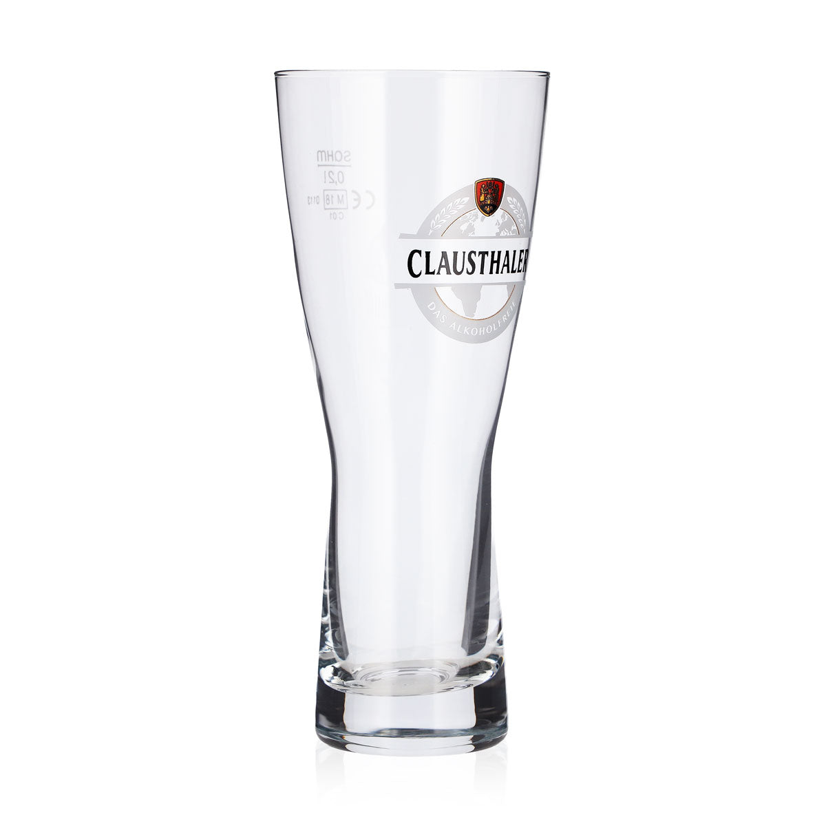 Lot de 6 verres à bière Clausthaler de 0,2 l, en forme de coupe, avec logo rouge « Sahm » – Vue 3