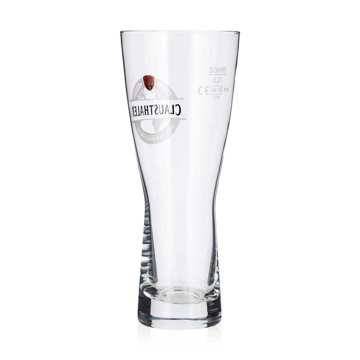 Lot de 6 verres à bière Clausthaler de 0,2 l, en forme de coupe, avec logo rouge « Sahm » – Vue 4