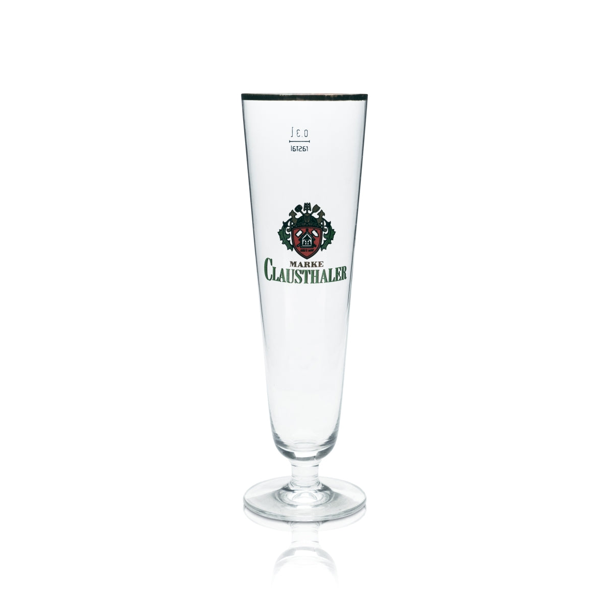 6 verres à bière Clausthaler 0,3 l, forme tulipe, bord doré, verres gastronomiques Pilsner pour bar – Vue 2
