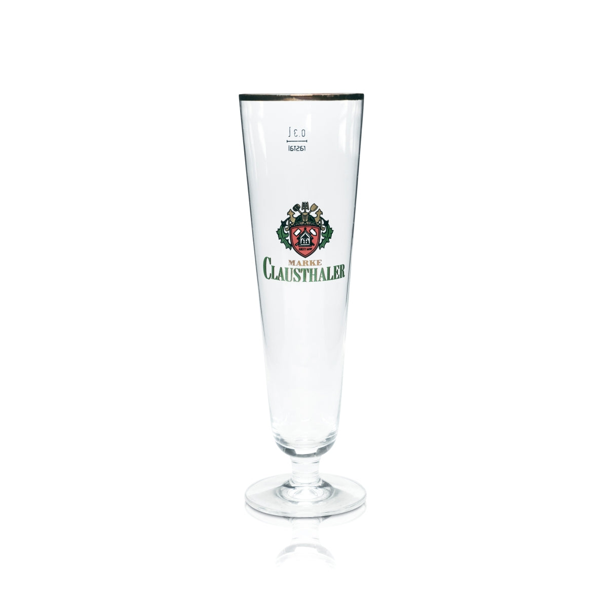 6 verres à bière Clausthaler 0,3 l, forme tulipe, bord doré, verres gastronomiques Pilsner pour bar – Vue 3