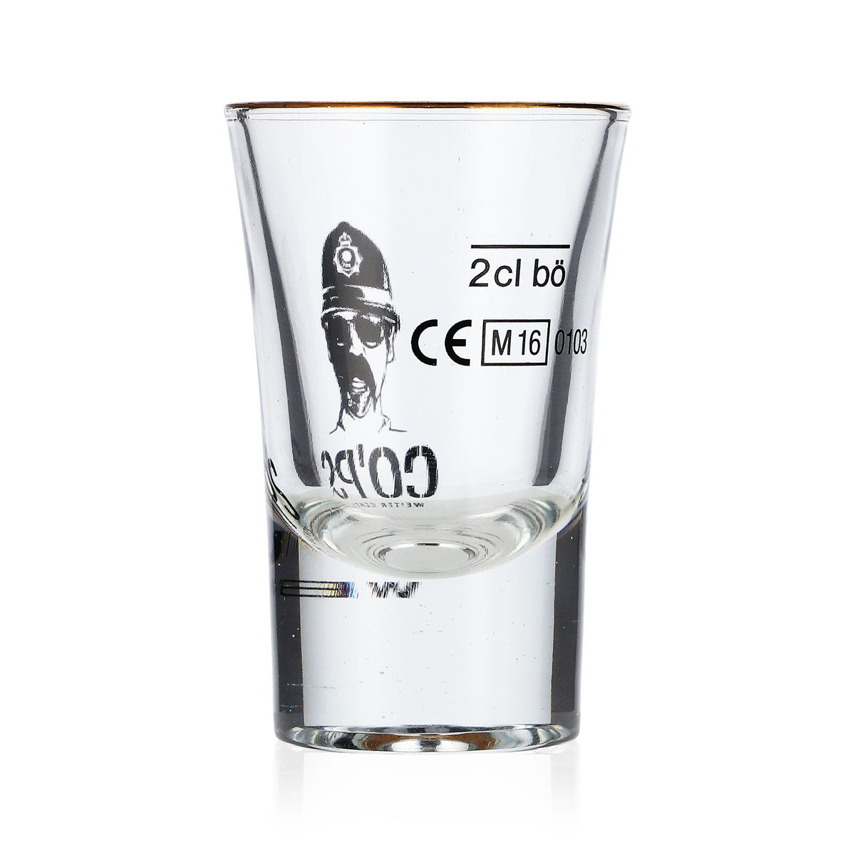 6 verres à rhum CO'PS de 2 cl : verres à shot, verres à bord doré, verres tumbler et verres à long drink (lot de 6) – Vue 3