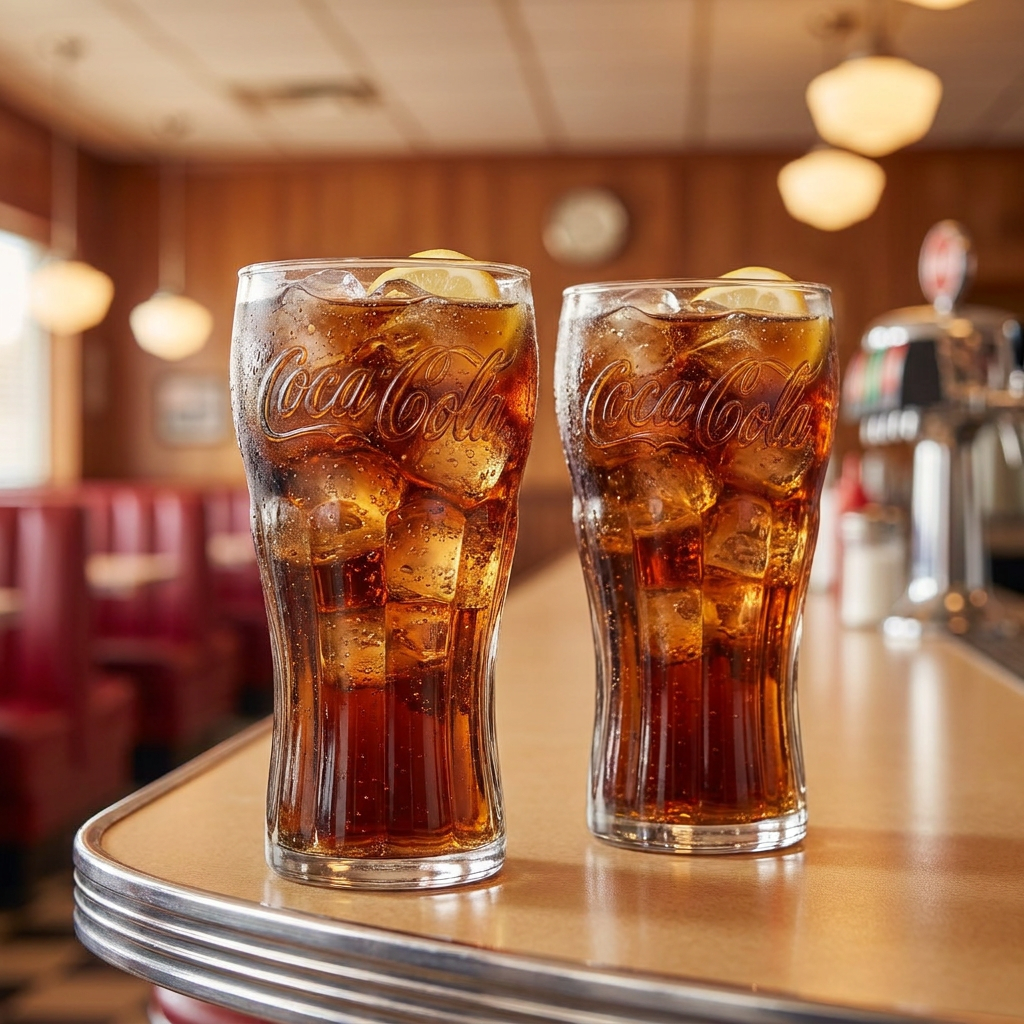 6 verres Coca Cola 0,3 l pour boissons gazeuses, ensemble de verres à limonade avec inscription en relief, iconique – Vue 2
