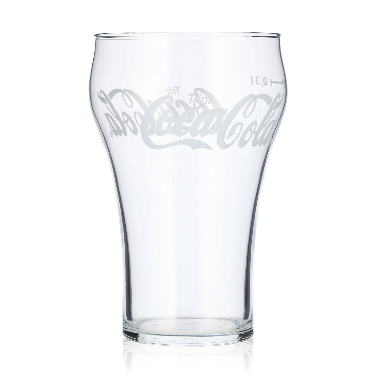 Lot de 6 verres à soda Coca-Cola de 0,3 l, verre profilé, logo blanc (lot de 6) – Vue 2