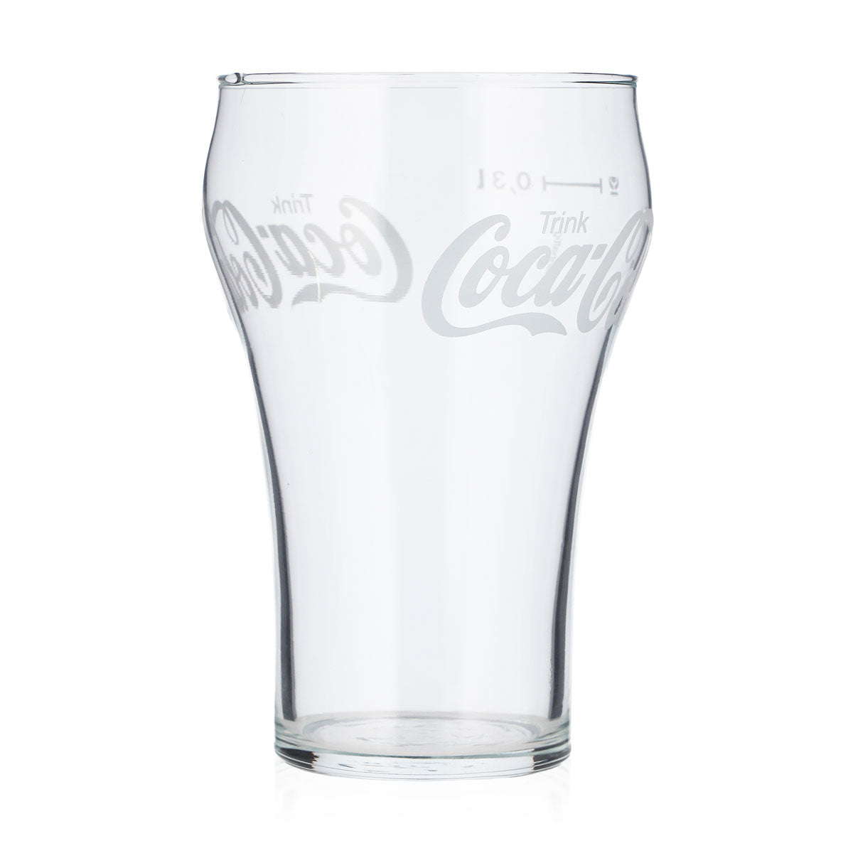 Lot de 6 verres à soda Coca-Cola de 0,3 l, verre profilé, logo blanc (lot de 6) – Vue 3