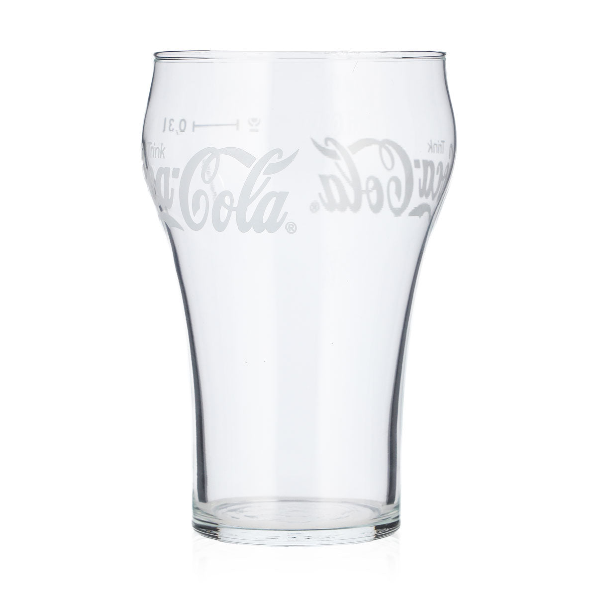 Lot de 6 verres à soda Coca-Cola de 0,3 l, verre profilé, logo blanc (lot de 6) – Vue 5