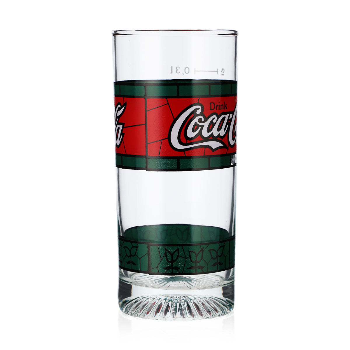 6 verres Coca Cola Tiffany des années 80, édition verte et rouge, long drink 0,3 l – Vue 3