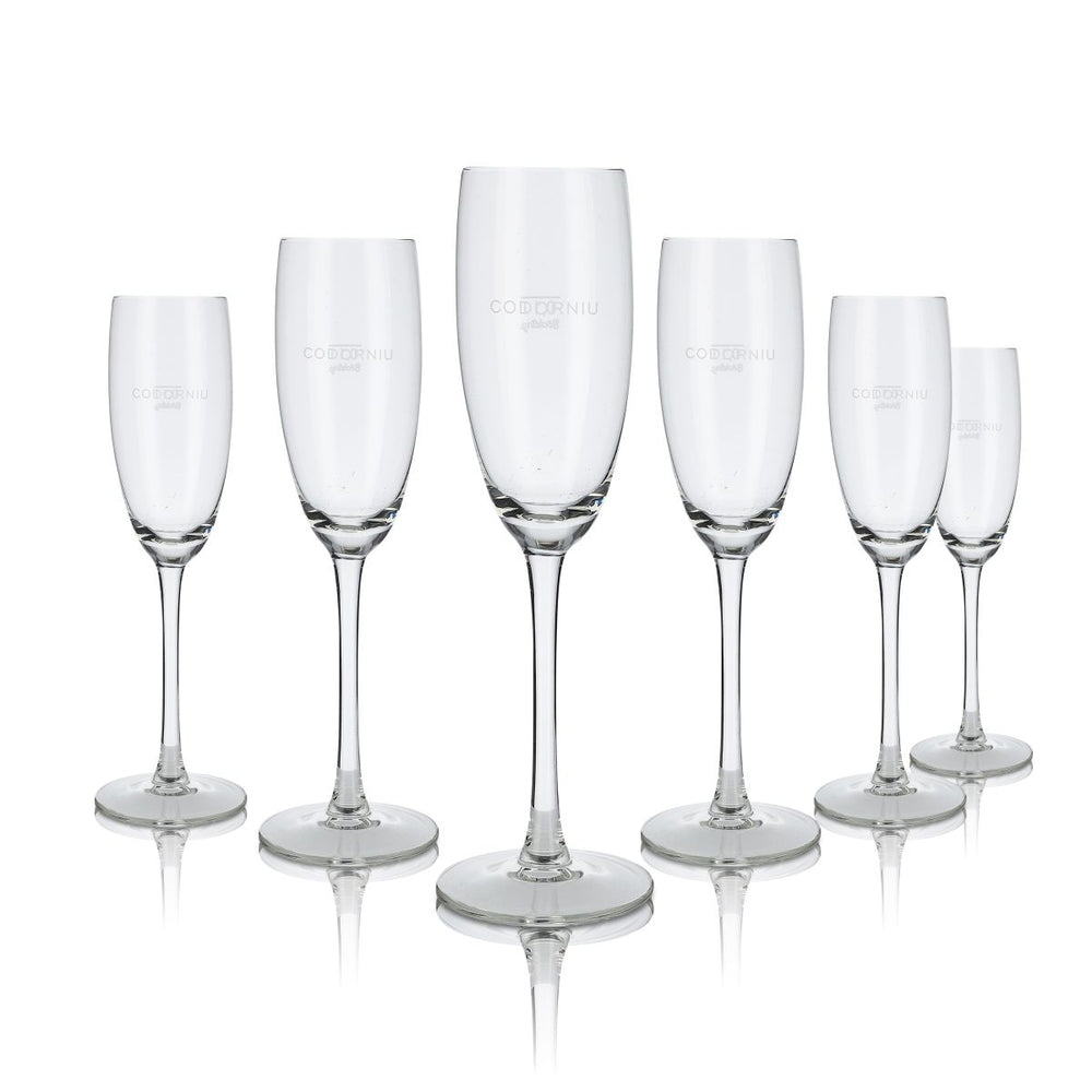 6x Codorniu Verre à champagne Verres à champagne 0,1 l Modèle léger