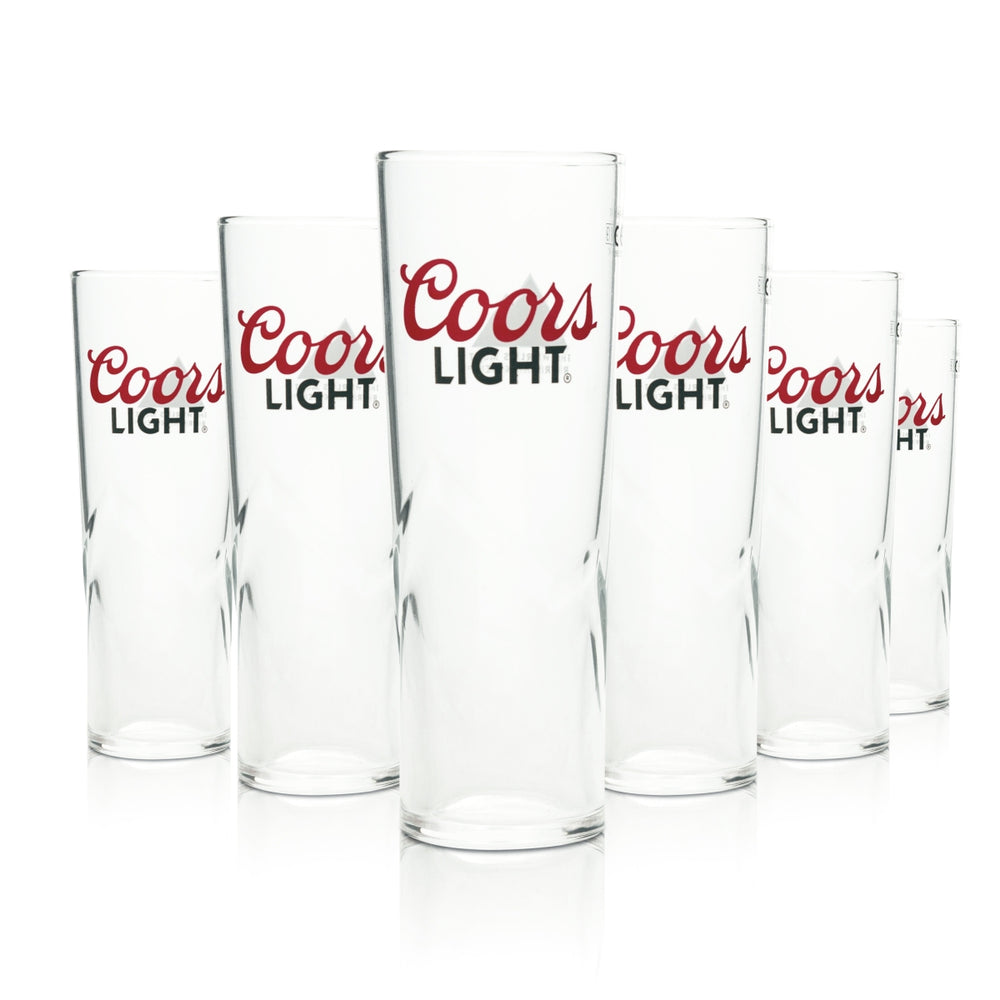 6 verres à bière Coors Light 0,3 l 1/2 pinte Tumbler UK Angleterre Rar