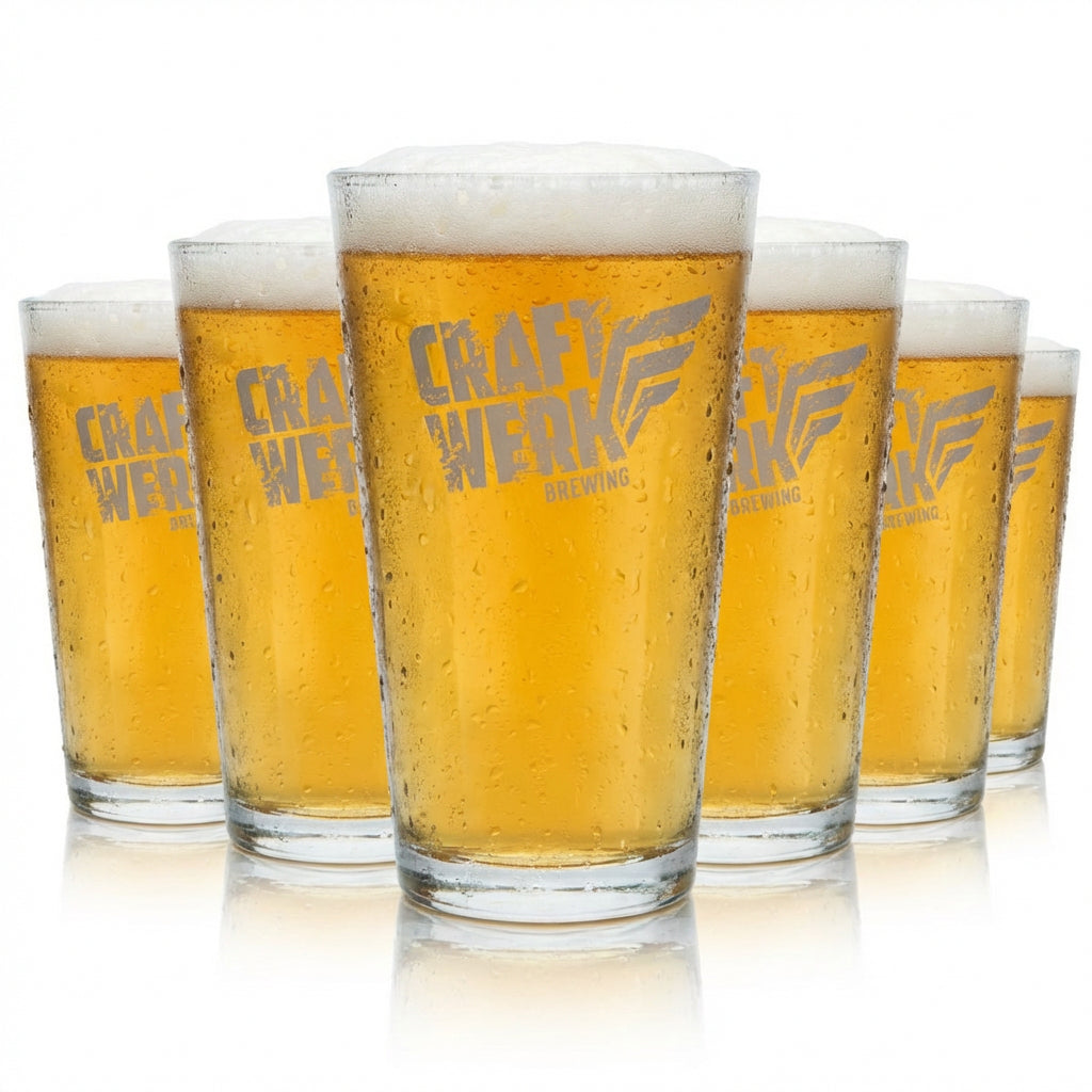 6 verres à bière Craftwerk - Verres à bière 0,3 l Set de la brasserie artisanale Bitburger Étalonnés pour la restauration