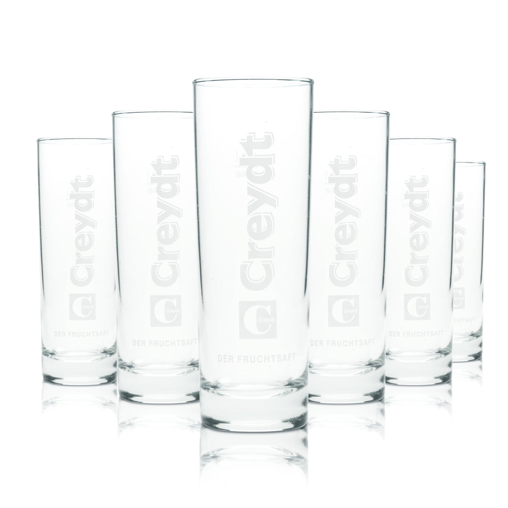6x Creydt Verre à jus 0,2 l Gobelet en forme de coupe Boisson gazeuse Verres à limonade Fruits Weser Gastro