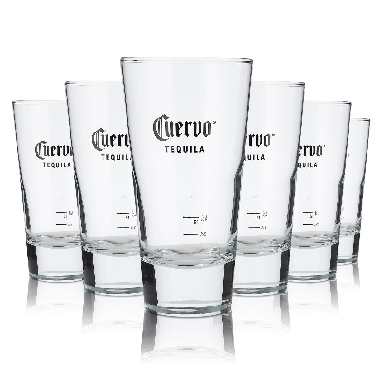 6 verres à long drink Cuervo Jose Tequila « Cuervo » 2 cl/4 cl