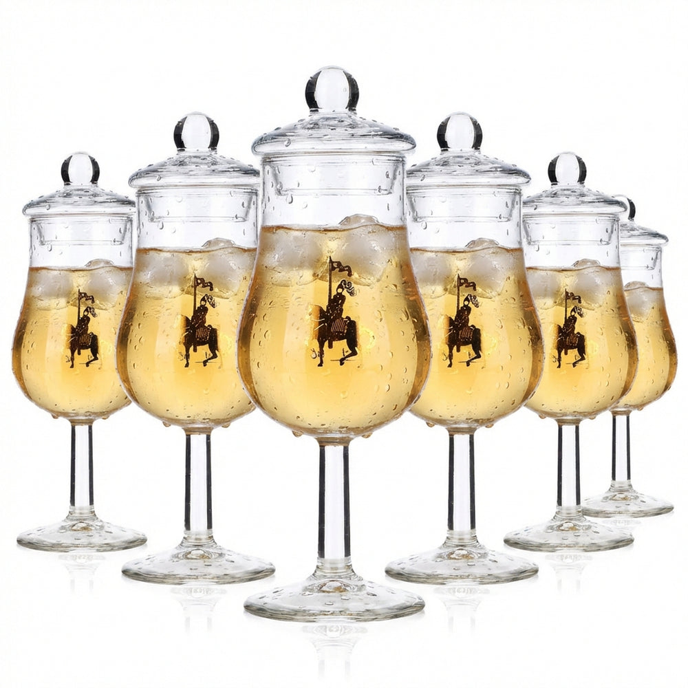 6 verres à brandy Dauphin 2 cl/4 cl Verre de dégustation avec couvercle Logo cavalier Böckling