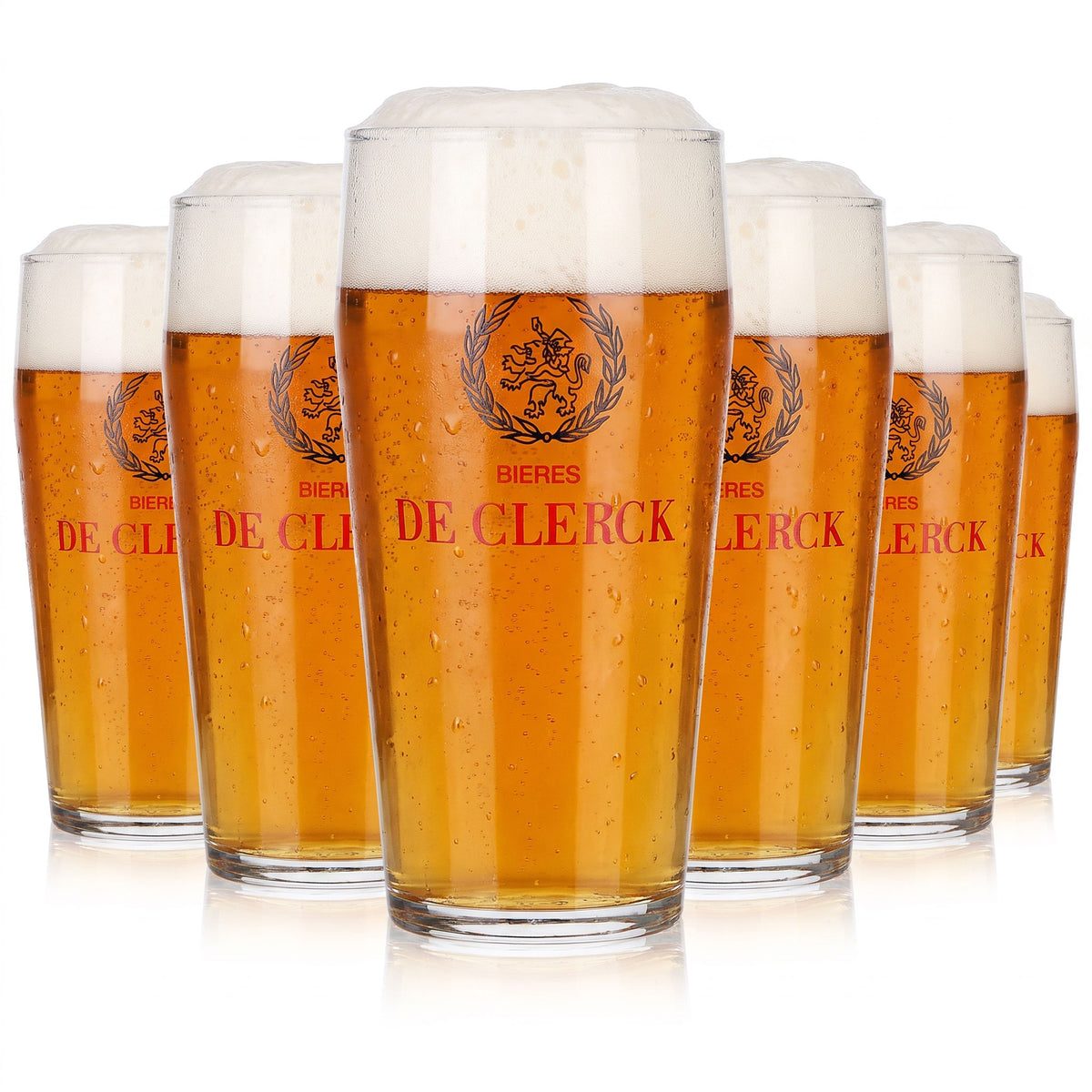 Lot de 6 verres à bière De Clerck, 0,33 l, verres à bière Willibecher (lot de 6)