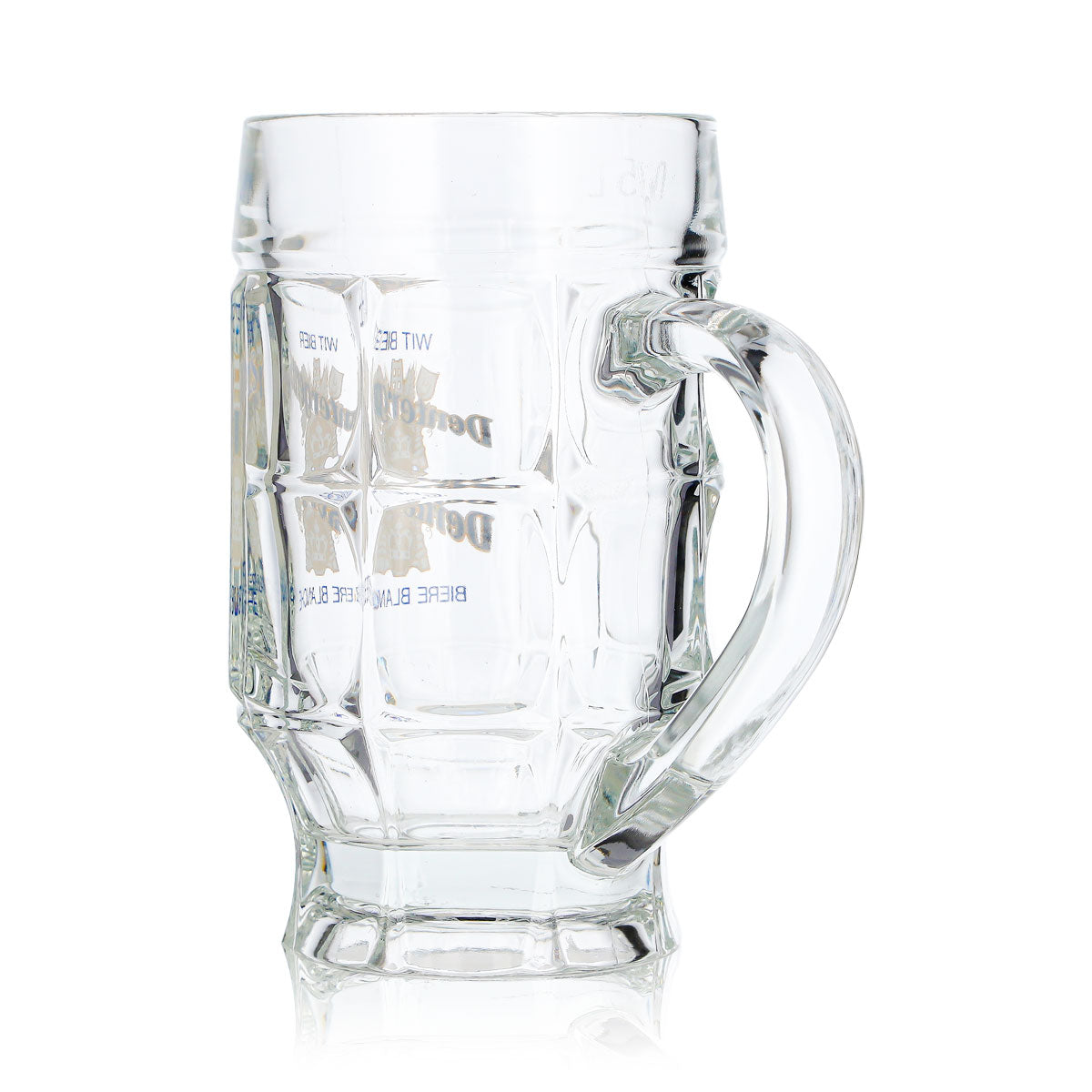 Lot de 6 verres à bière Dentergems, 0,25 l, chope, inscription bleue, fond jaune (lot de 6) – Vue 6