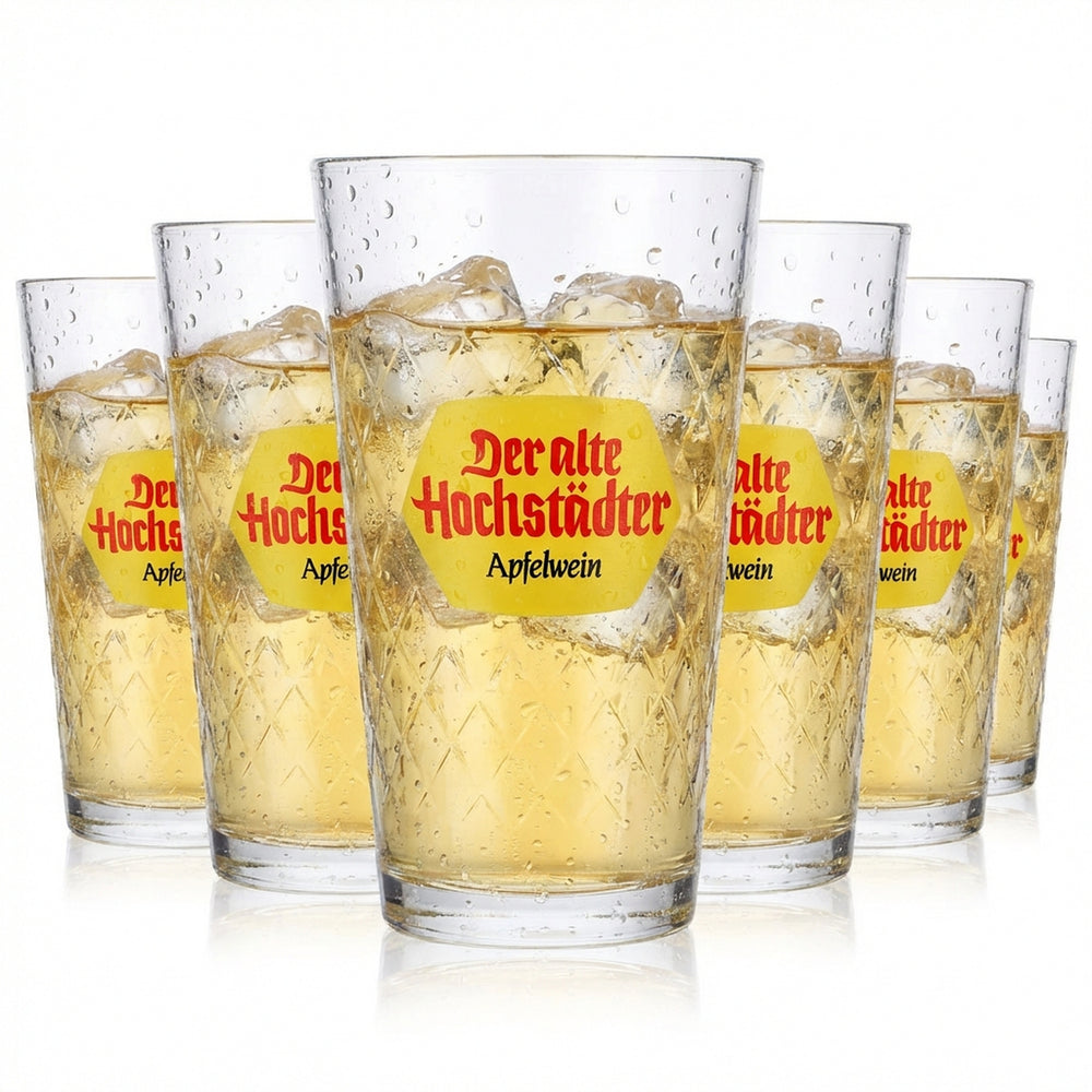 6x Verres à vin à cidre Hochstädter Apfelwein 0,5 l Rastal