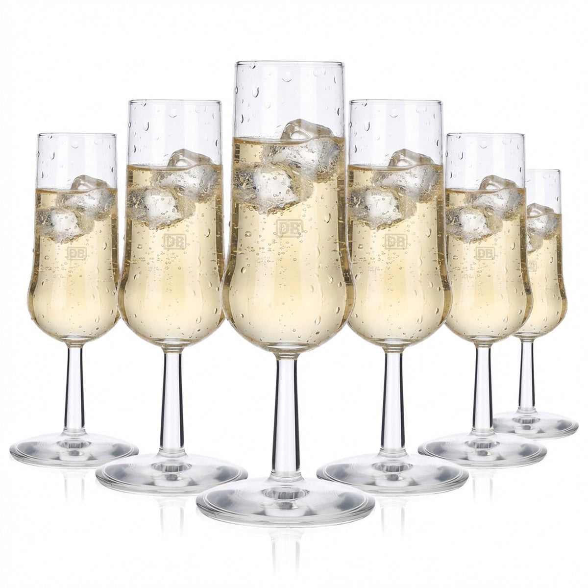 6x Deutsche Bahn DB Verre à champagne 0,15 l Flûte à champagne Secco Set de verres