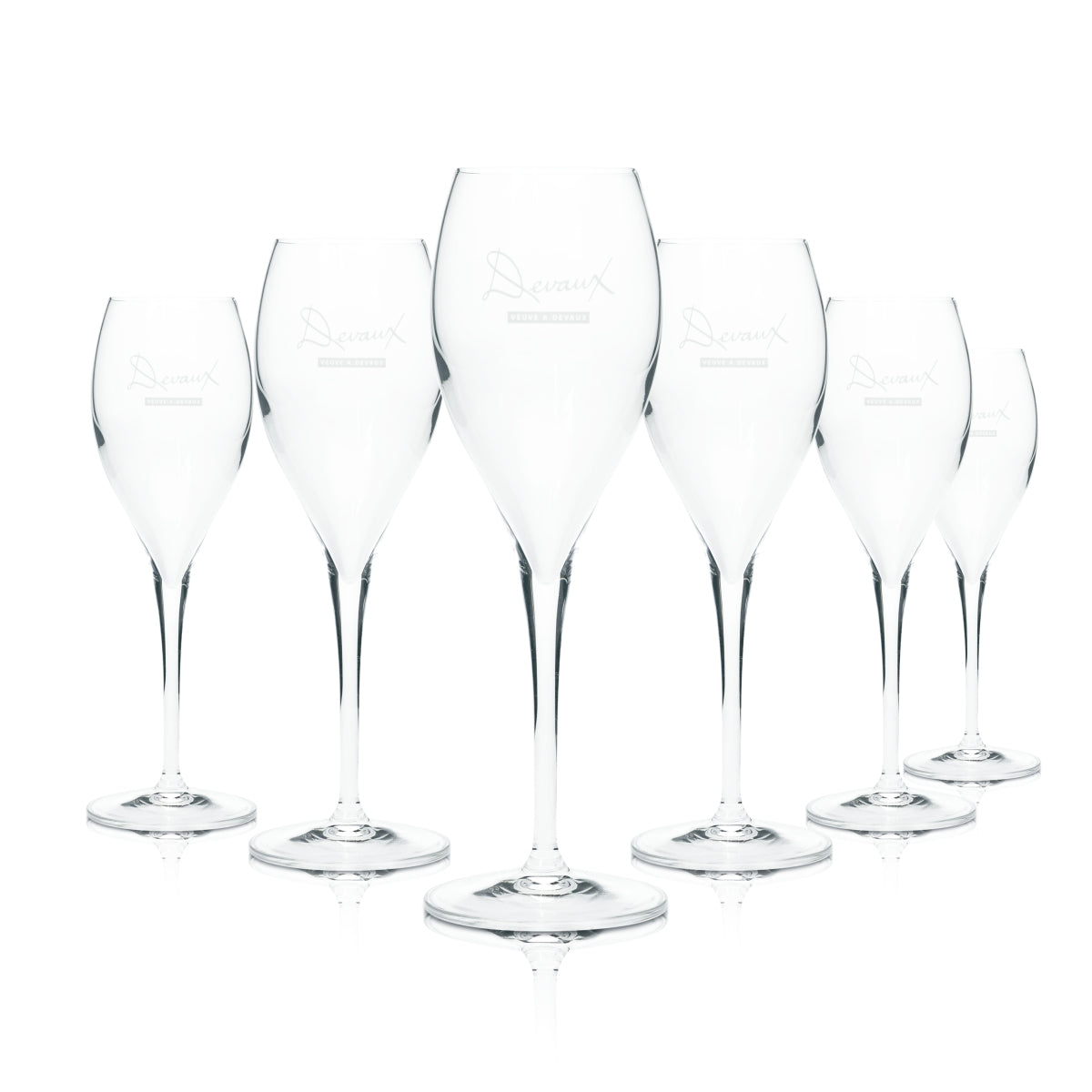 6x Devaux Verre à champagne 0,1 l Flûte Coupe Verres à vin et à champagne France Veuve Bar