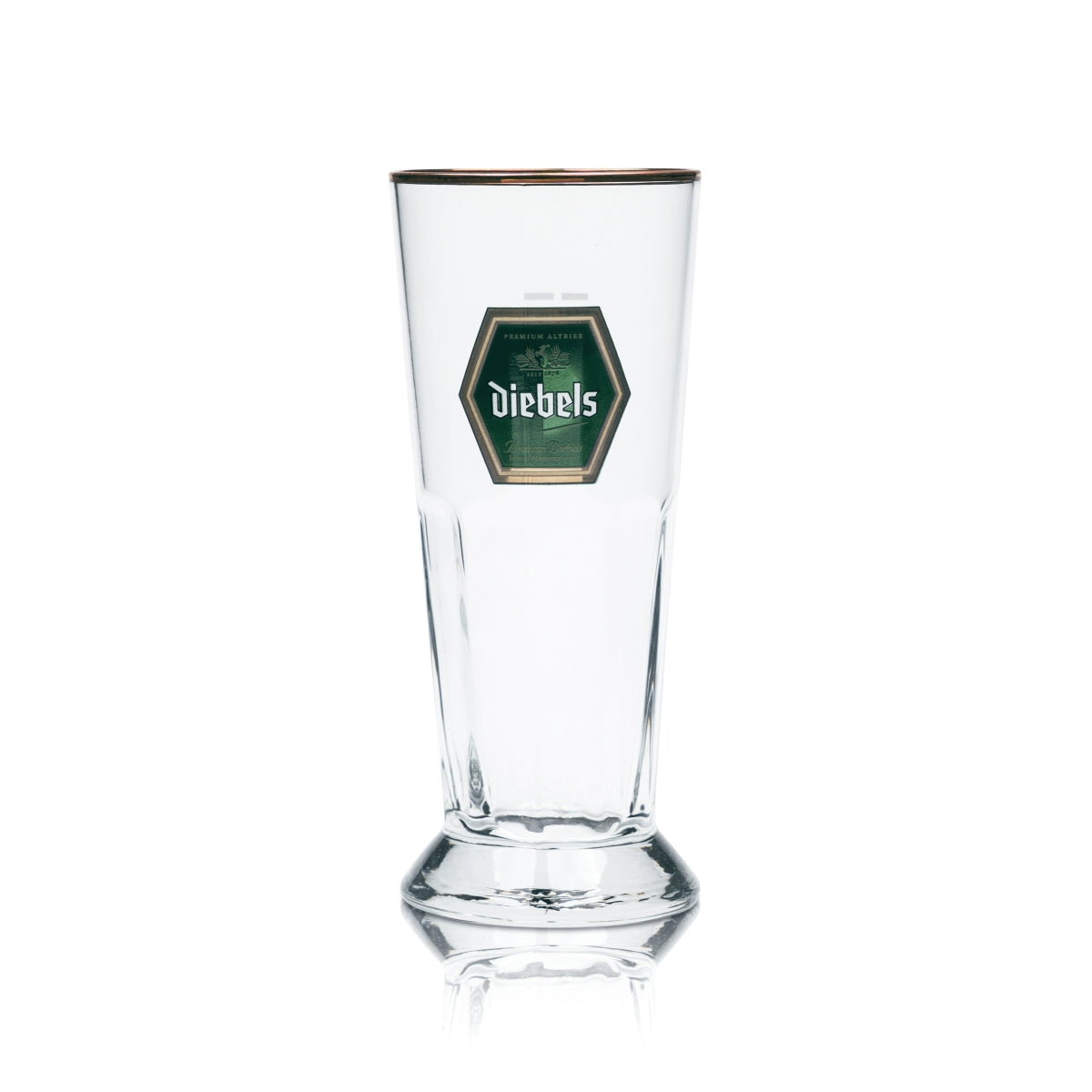 6x verre à bière Diebels 0,25 l, coupe avec relief et bord en cuivre, verres tulipe, brasserie, coupe, bar – Vue 2