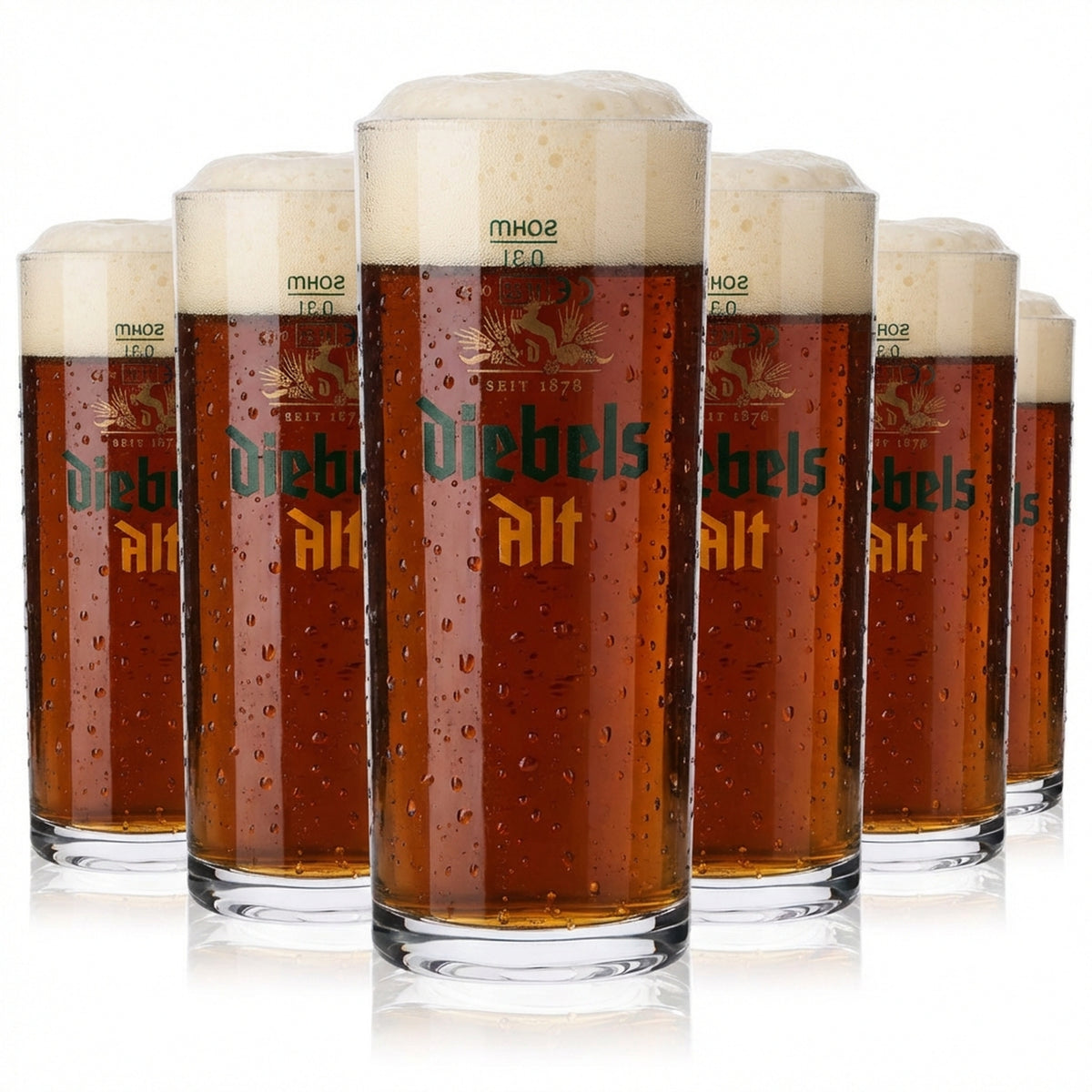 6 verres à bière Diebels Verre à bière Altbier 0,3 l Verres à bière « Diebels Alt » Gobelet Rastal