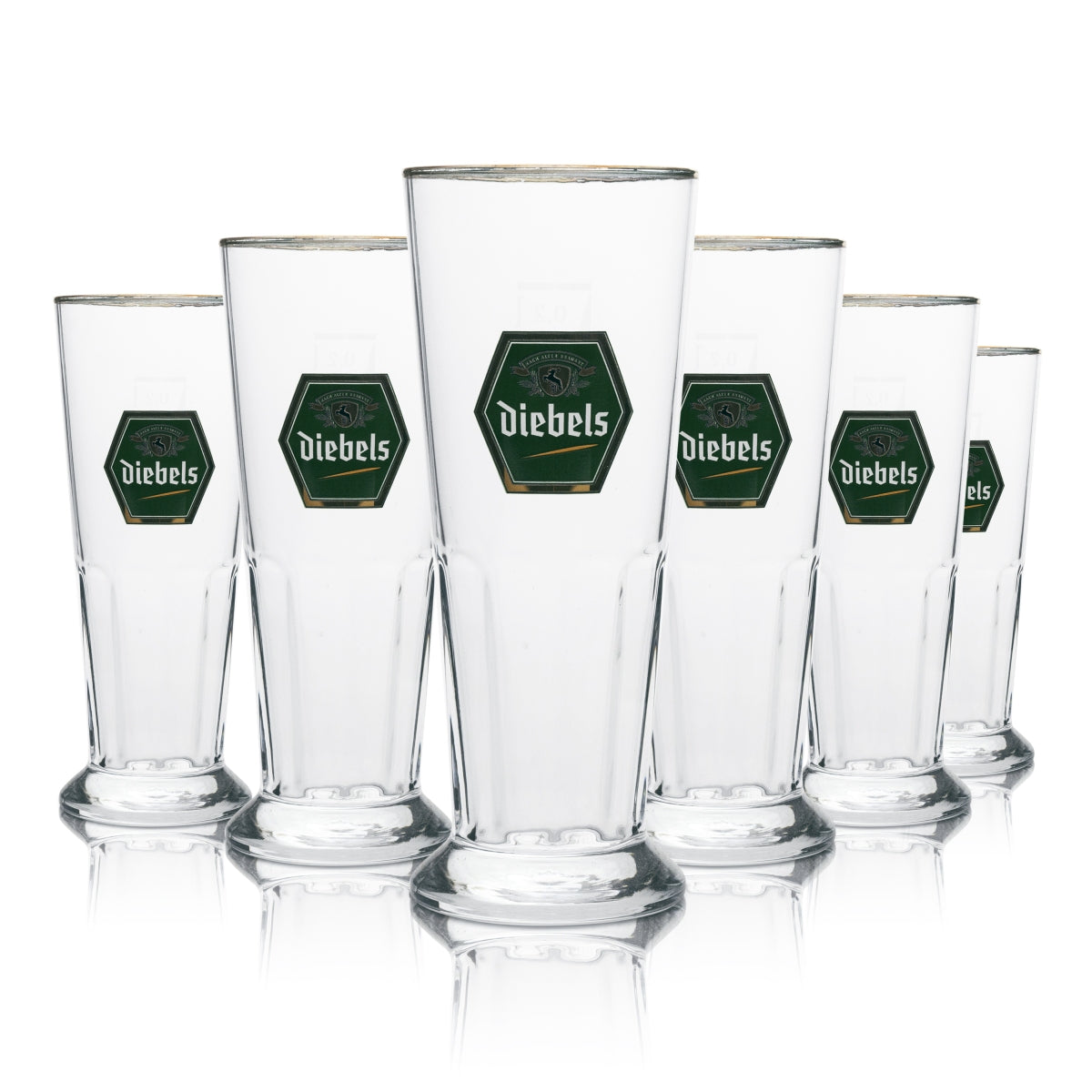 6x verre à bière Diebels 0,2 l rastal