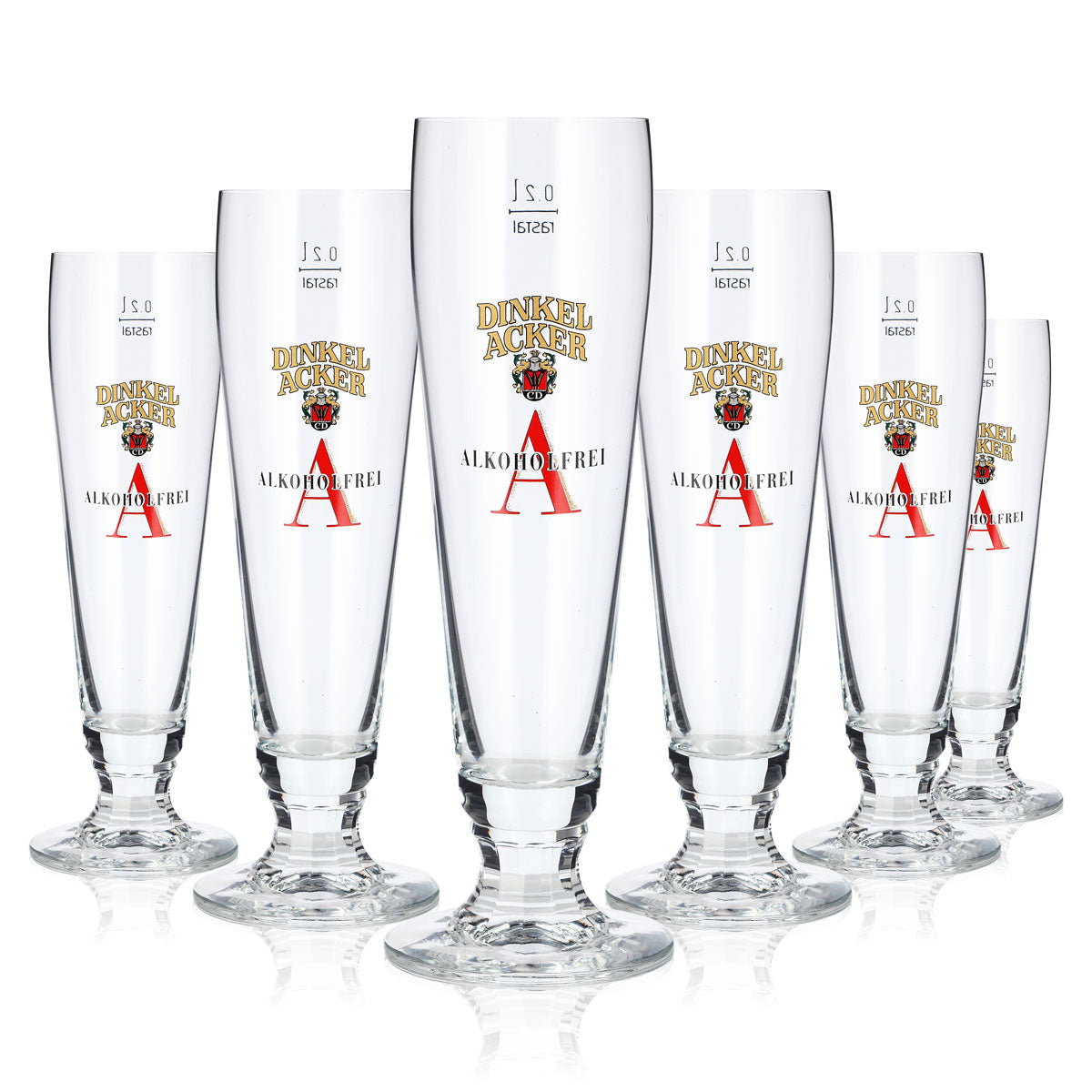 6 verres à bière « Dinkel Acker » de 0,2 l, sans alcool, Rastal (lot de 6)