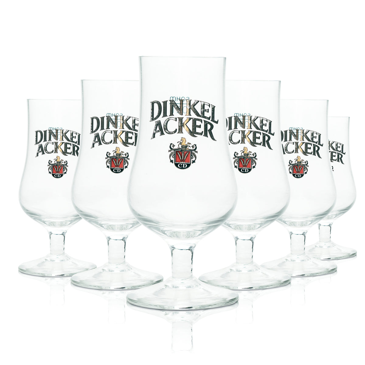 6 verres à bière en verre 0,2 l Tulipe CD Sahm Pils Gaston Pokal Brasserie – Vue 4