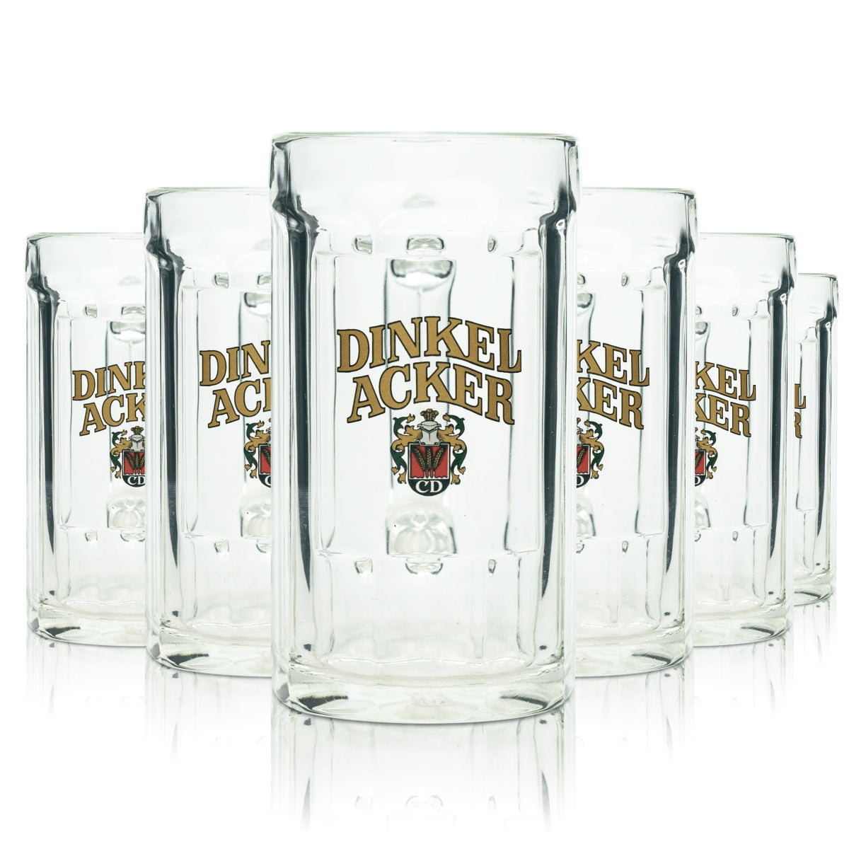 6x verre à bière en épeautre 0,4 l, chope Seidel avec anse, verres à bière, chopes, brasserie