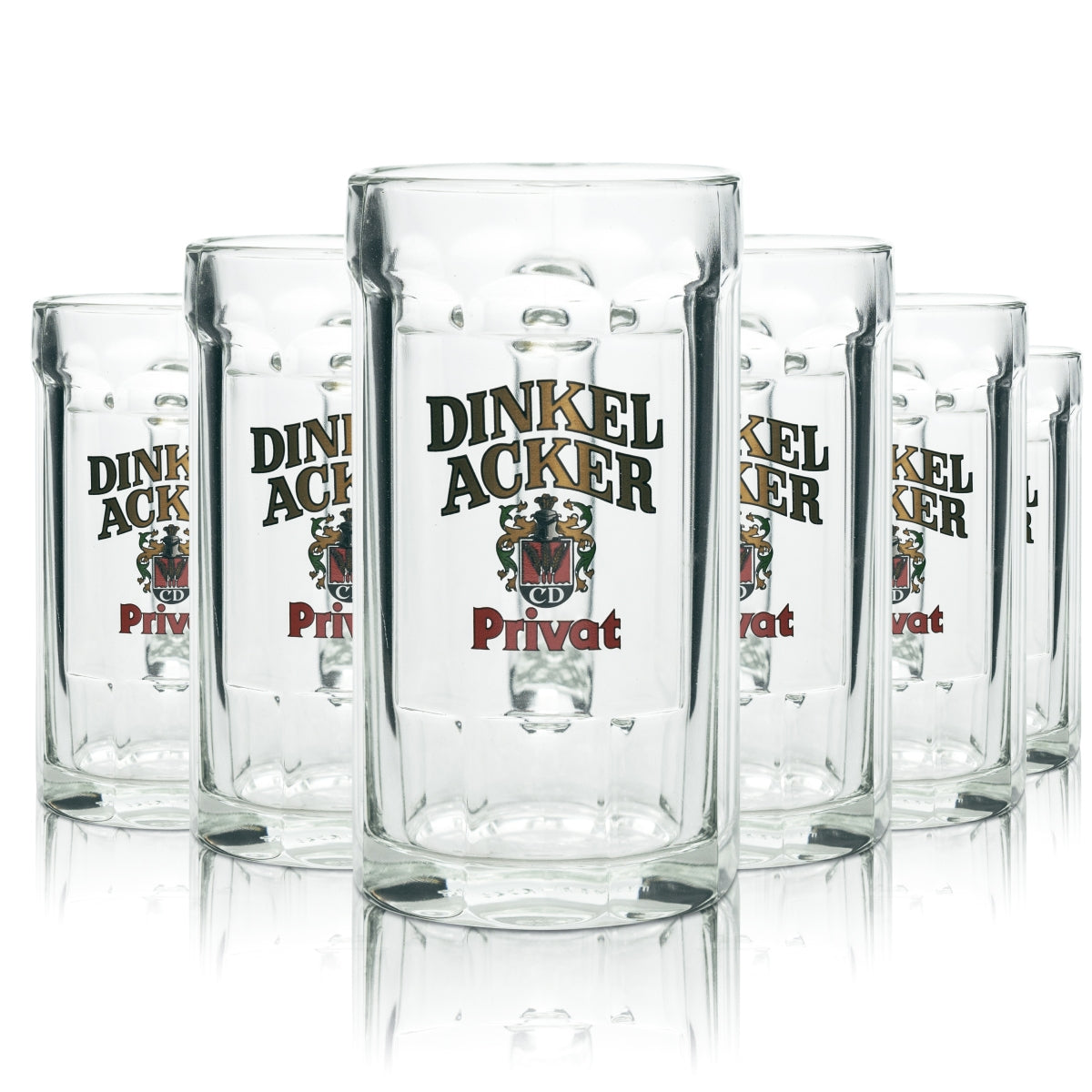 6 verres à bière Dinkelacker 0,4 l, chope CD-Pils Staufeneck, verre Sahm Henkel Privat