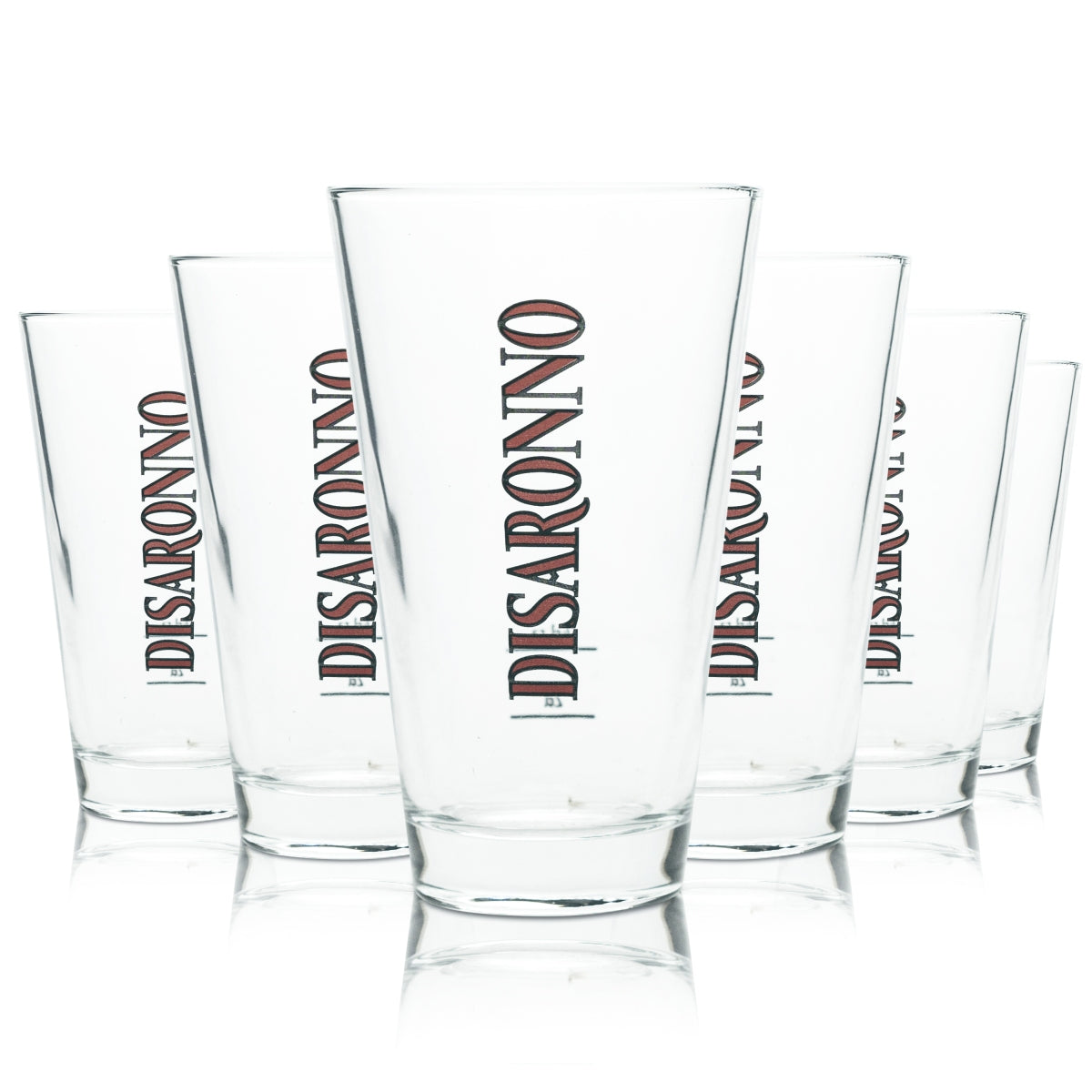 6 verres à cocktail long drink en verre pour liqueur Disaronno Amaretto, look rétro, pour la restauration