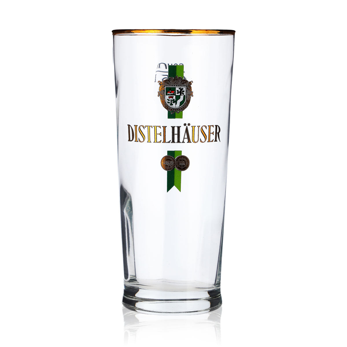 6 verres à bière Distelhäuser 0,25 l avec bord doré Sahm – Vue 2