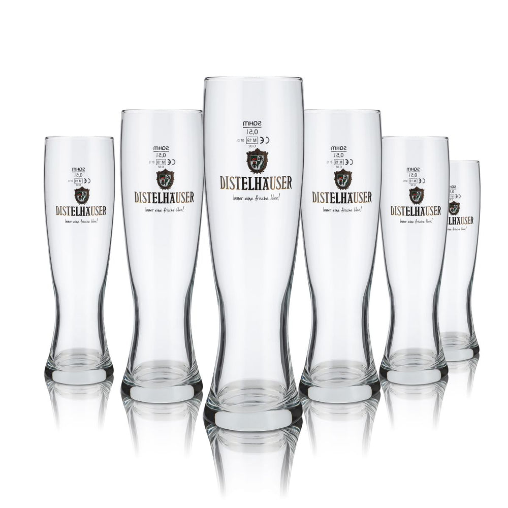 6 verres Distelhäuser 0,5 l Verres à bière blanche Verres Hefeweizen Set Brasserie Gastronomie