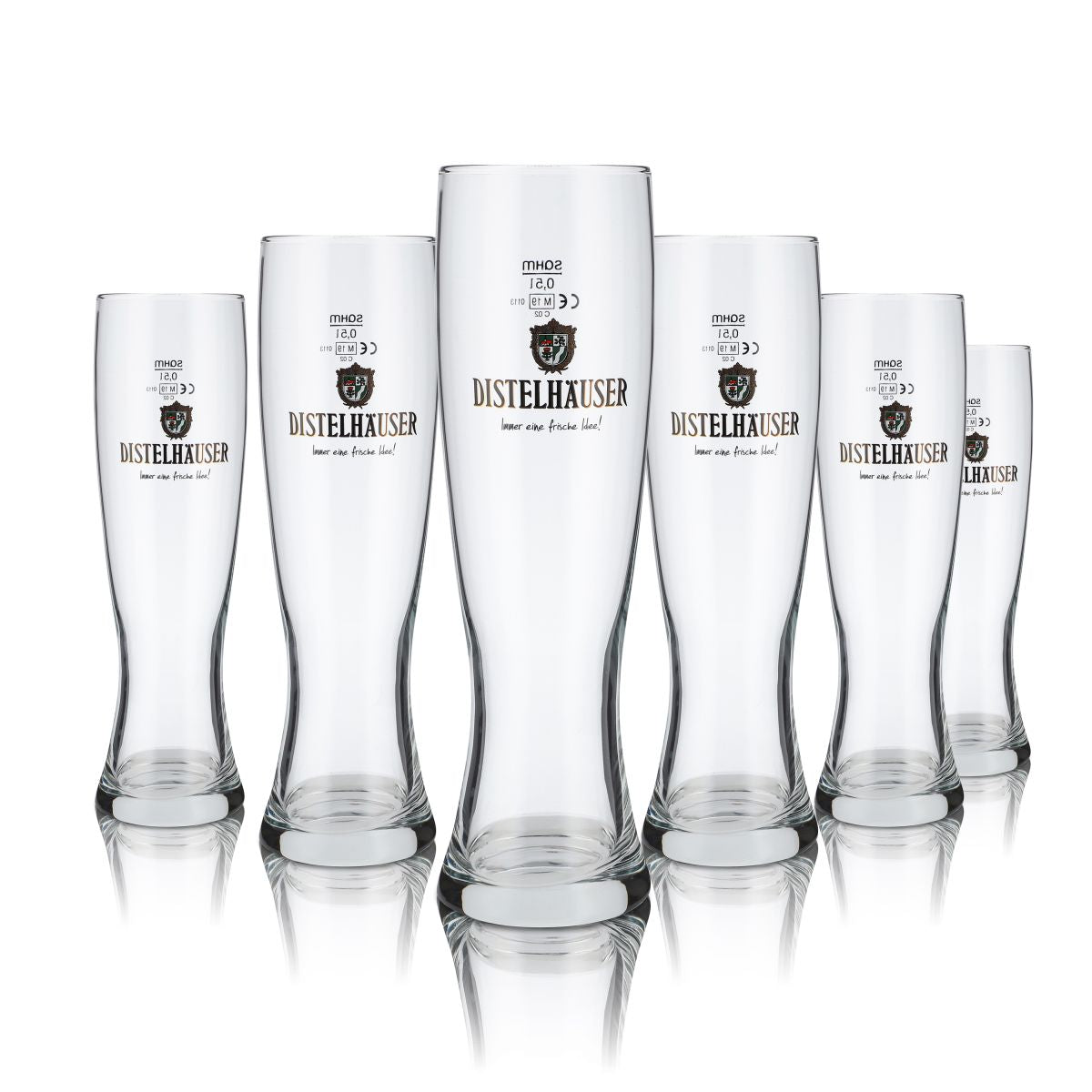 6 verres Distelhäuser 0,5 l Verres à bière blanche Verres Hefeweizen Set Brasserie Gastronomie