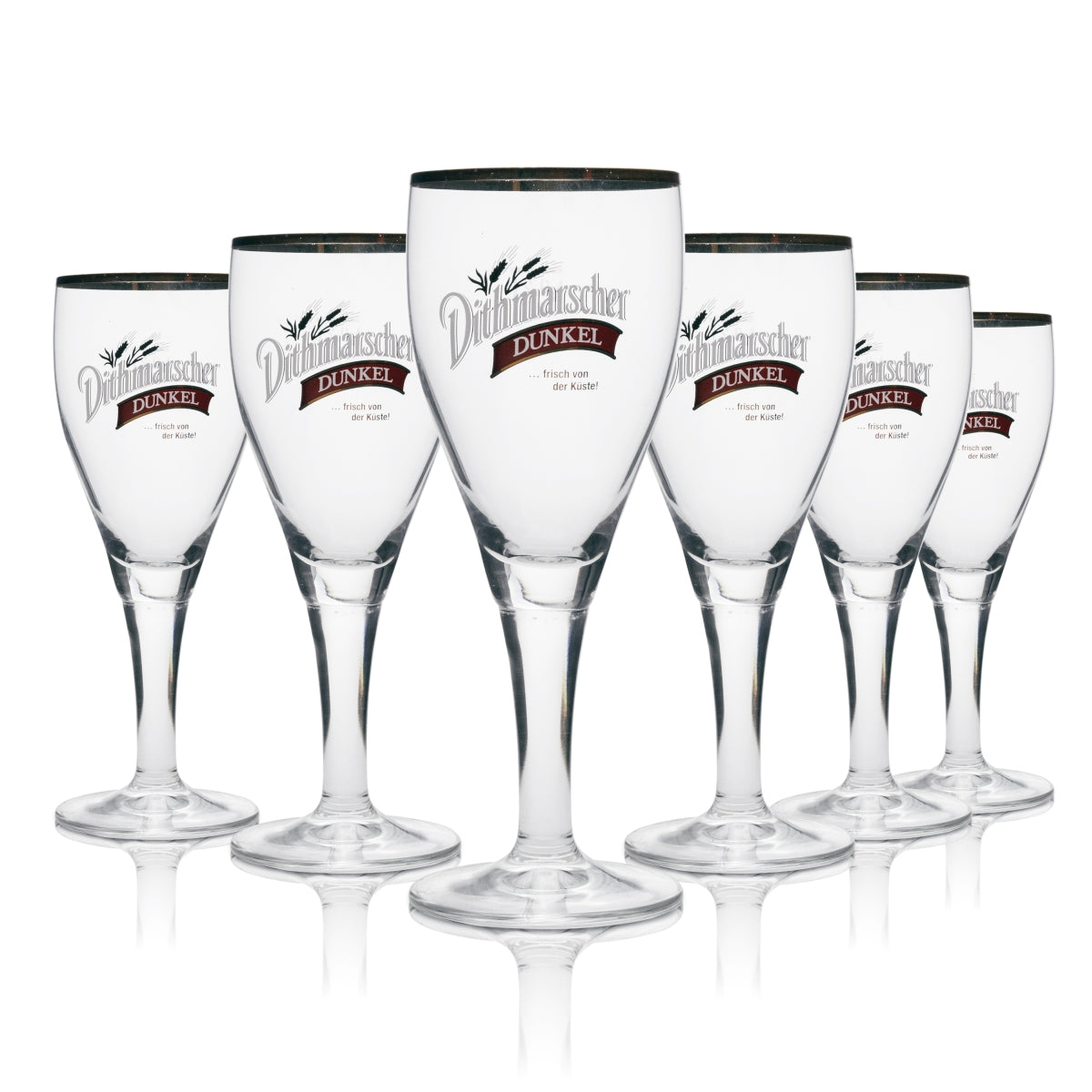 6 verres à bière Dithmarscher 0,3 l, foncés, bord doré, Ritzenhoff