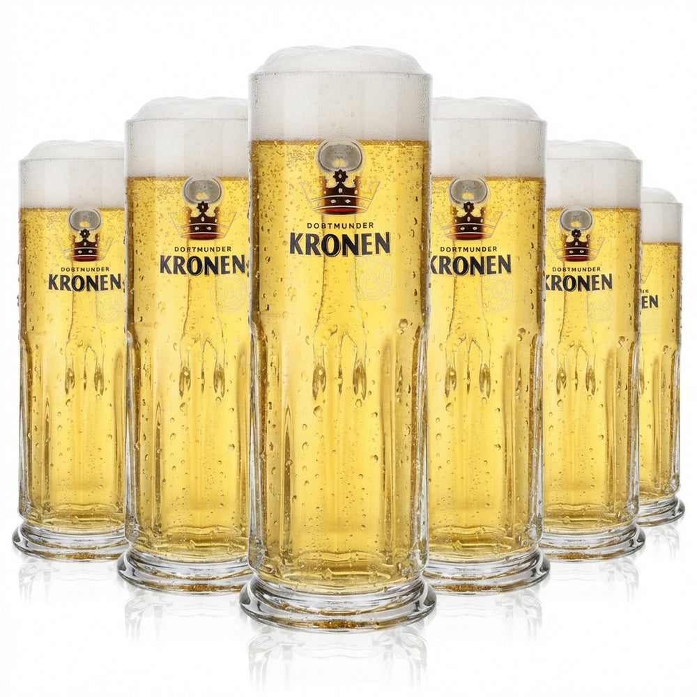 6 verres à bière Dortmunder Kronen 0,5 l, chopes à bière, verres à bière Maximilian