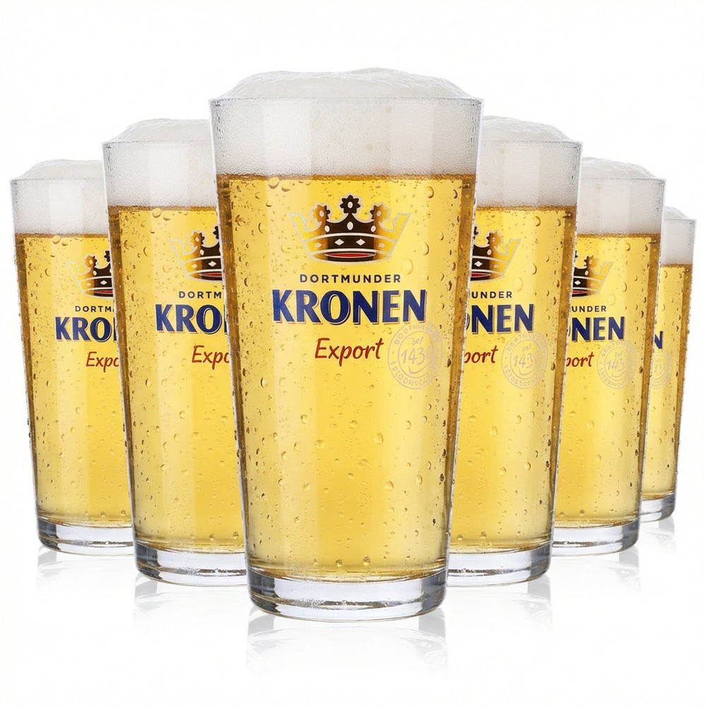 6 verres à bière Dortmunder Kronen Willi-Becher 0,3 l Verres à bière Export