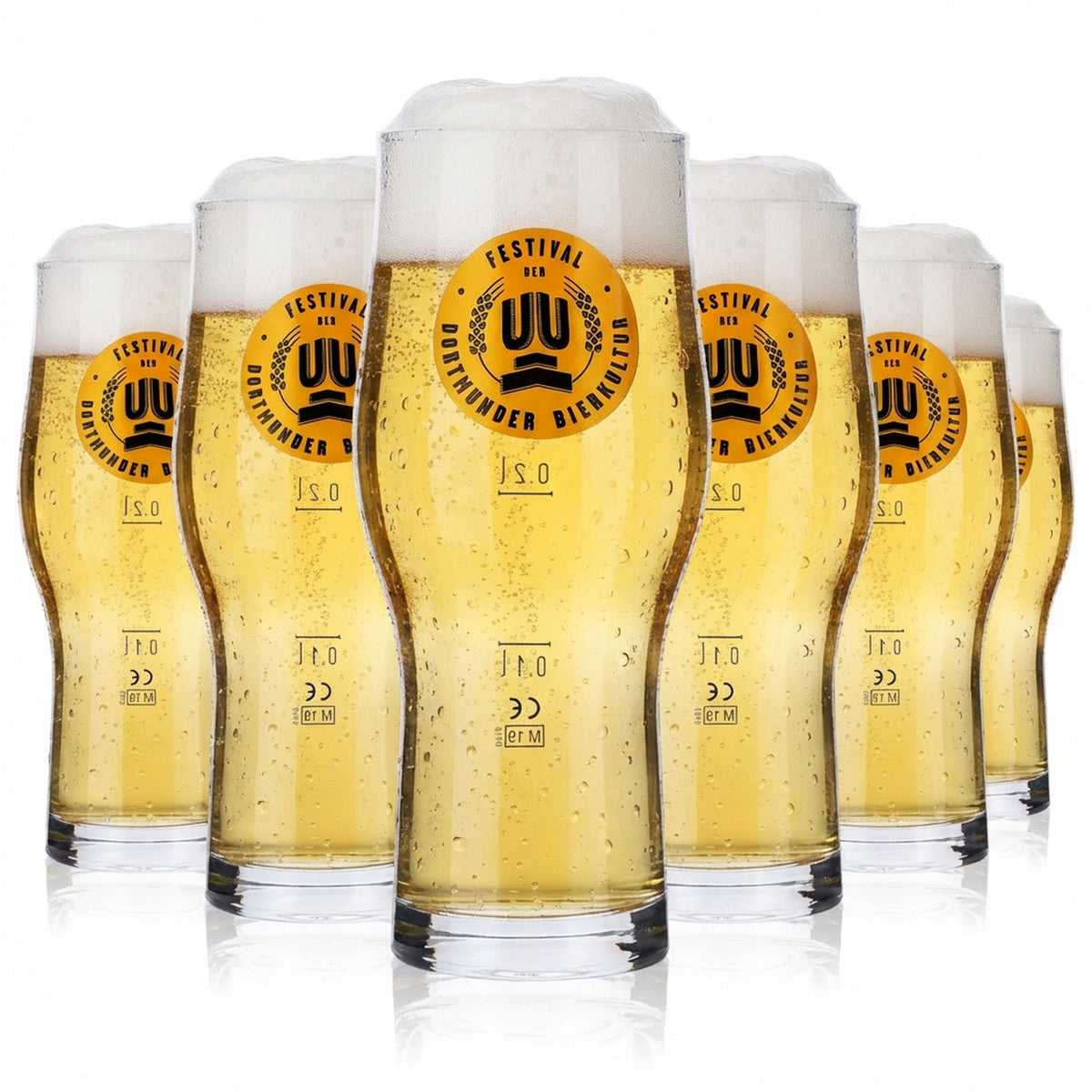 6 verres à bière Dortmund Union 0,3 l Verres à bière Willibecher Verre à bière conique